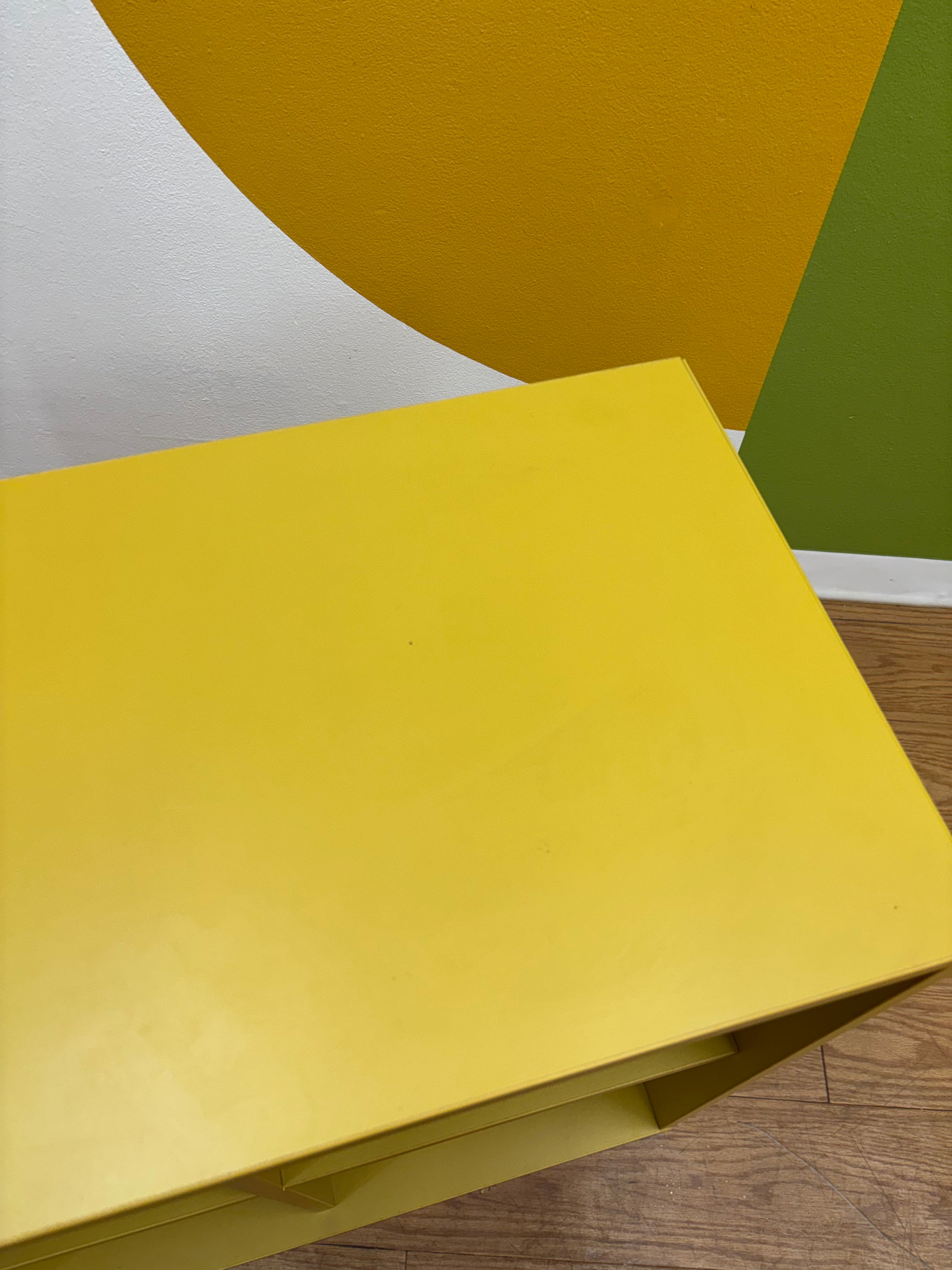 Yellow Eket IKEA Cube Shelf