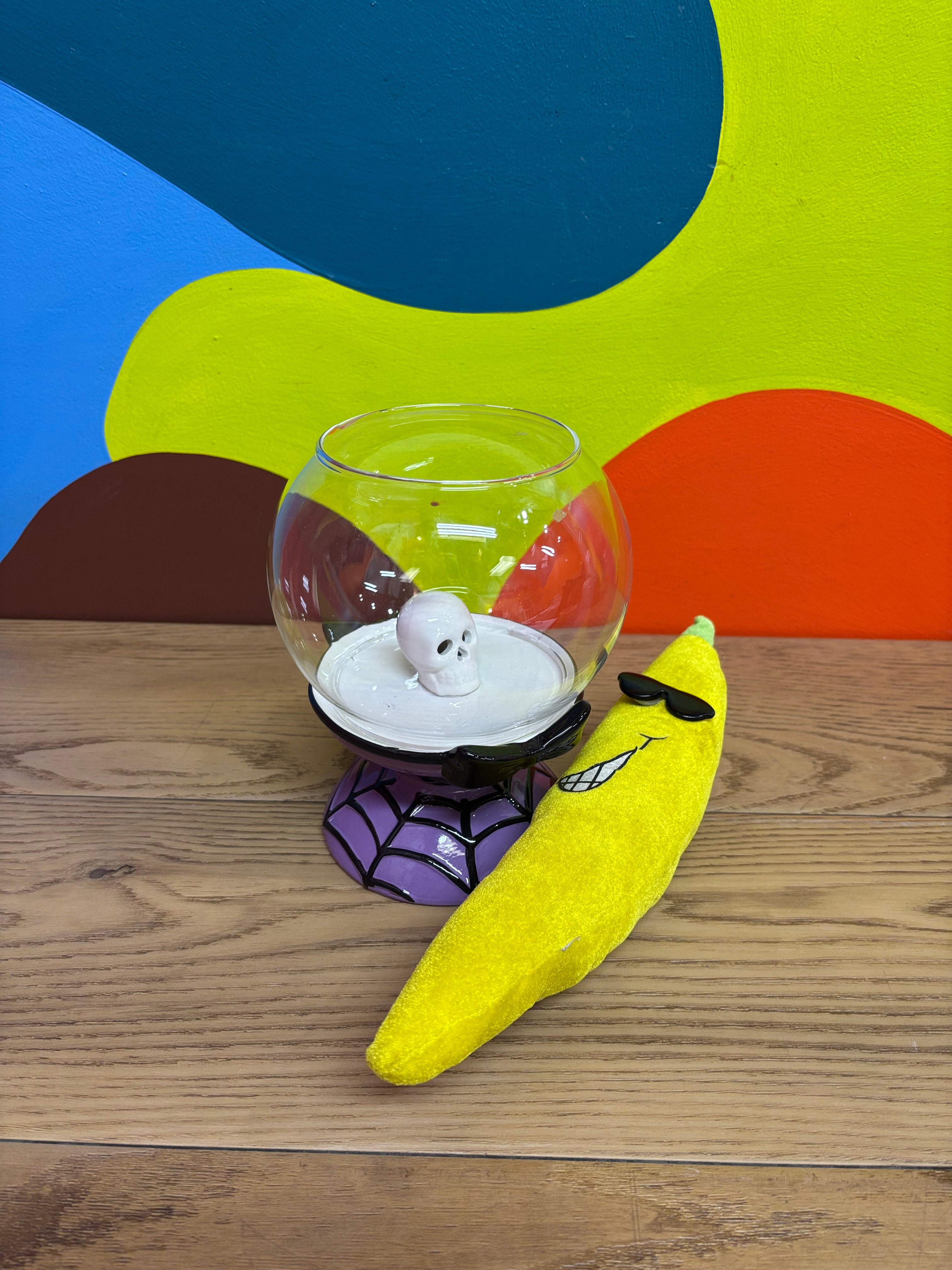 Light up Glass Skull Jar