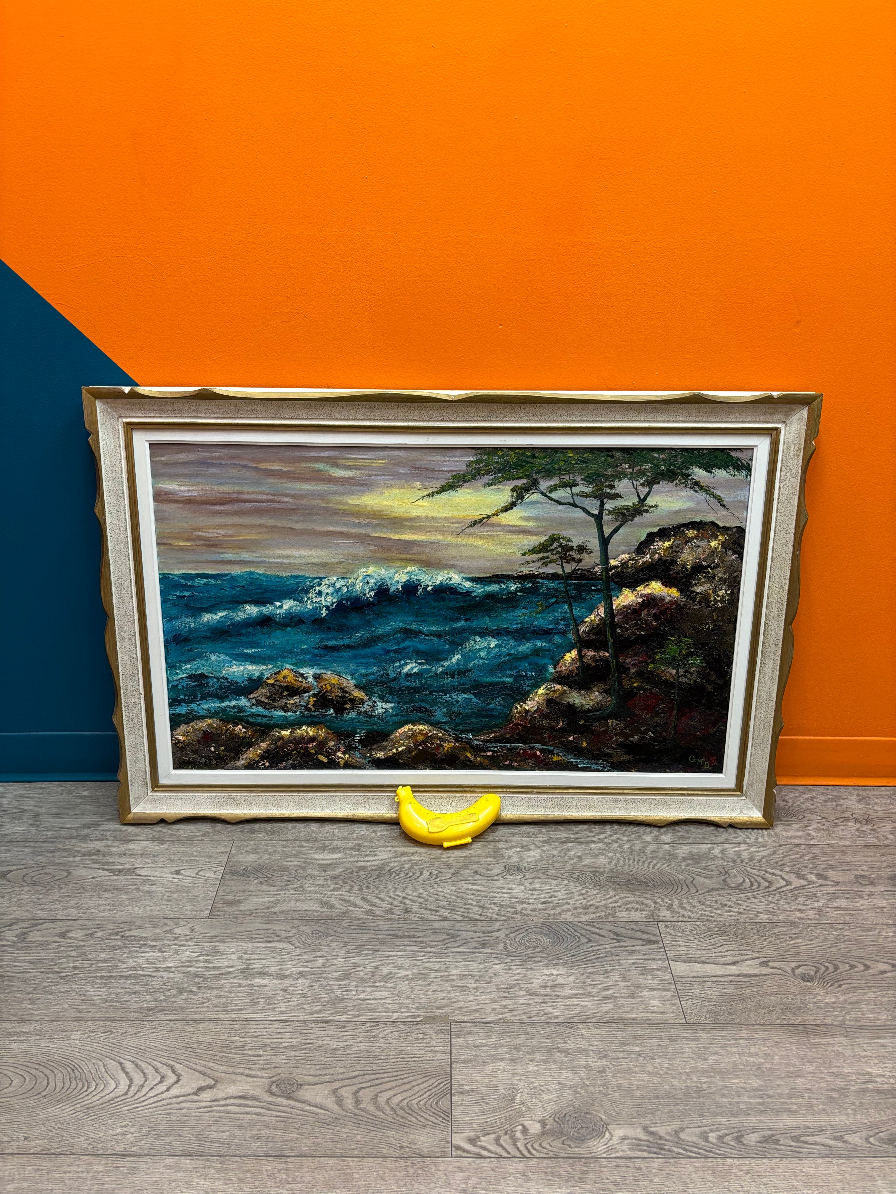 Framed Ocean Painting