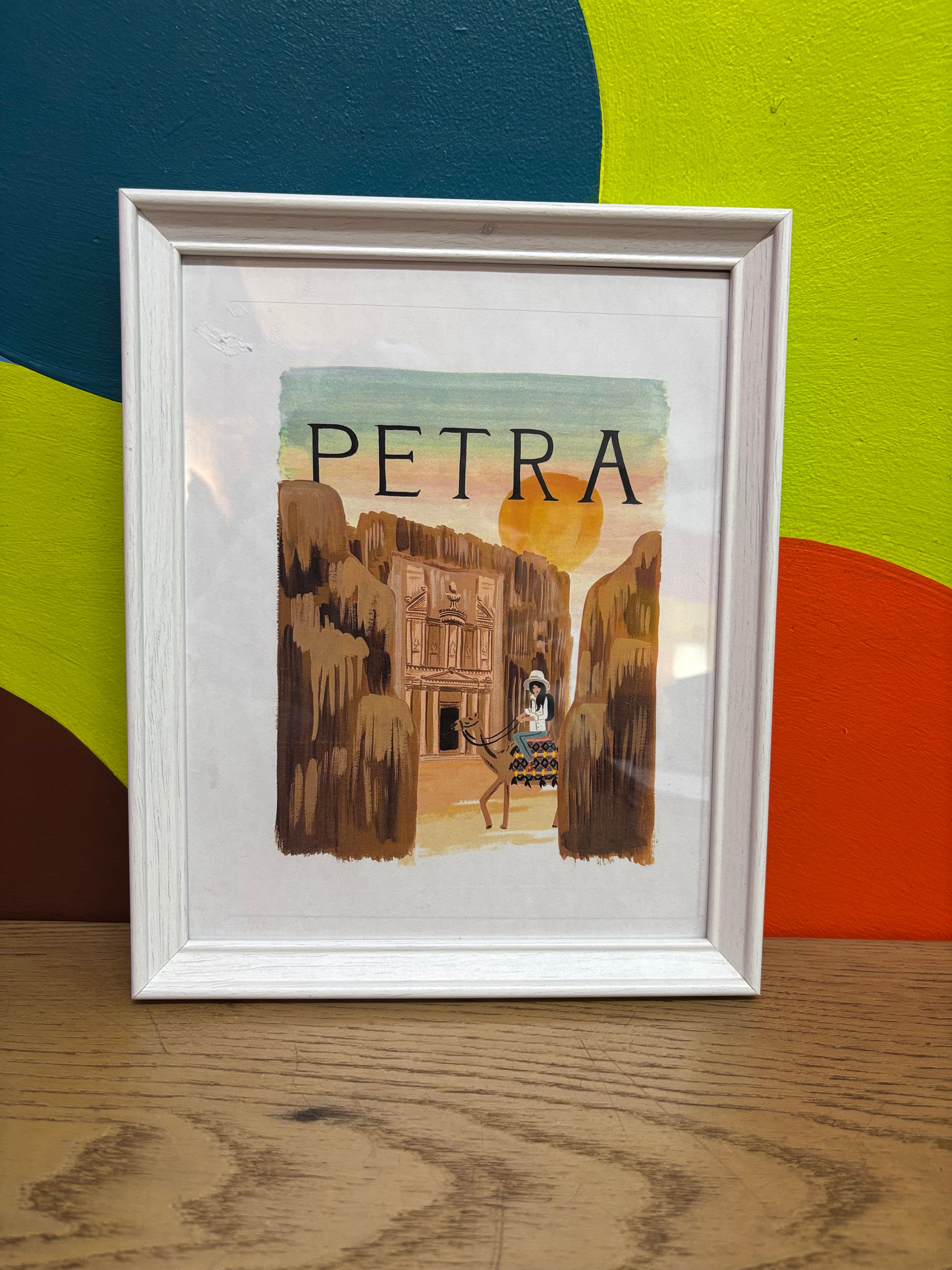 White Framed Print - Petra