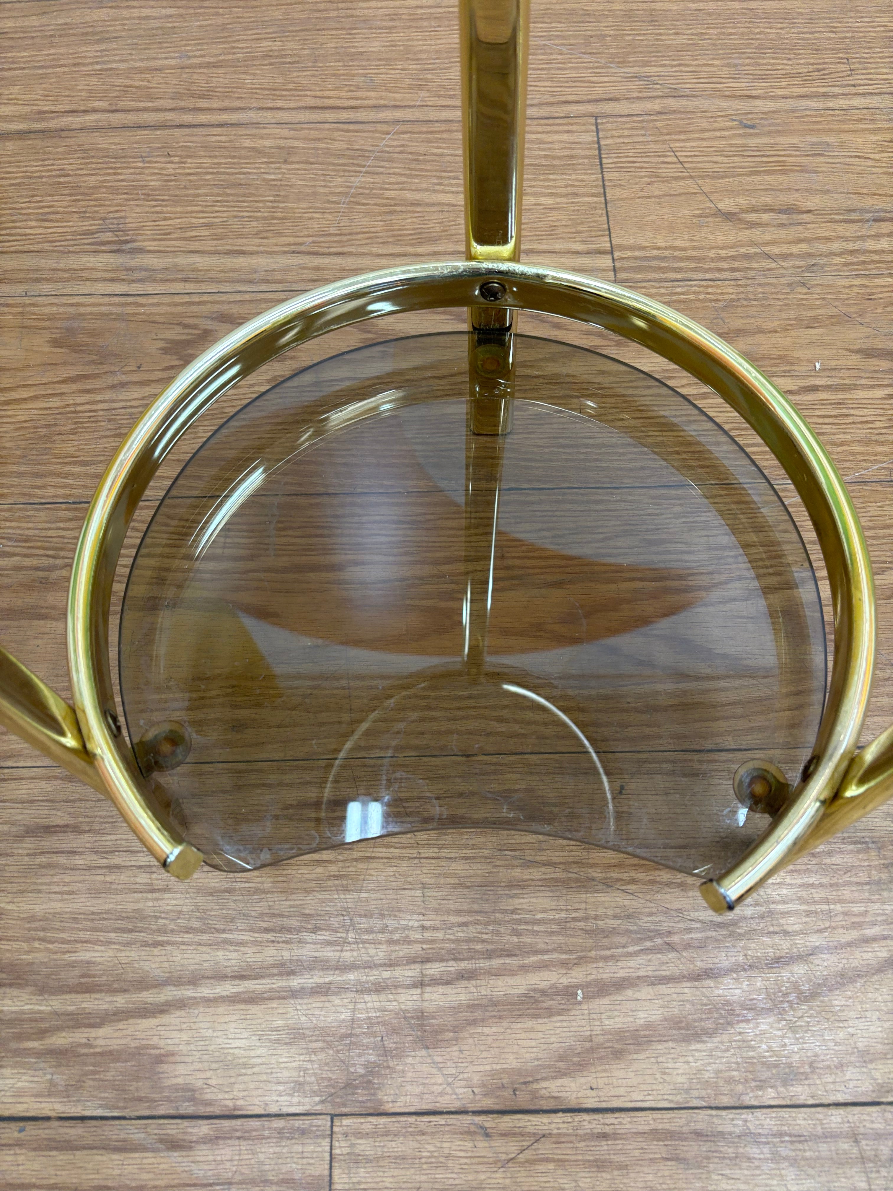 Two Tier Metal & Glass Table
