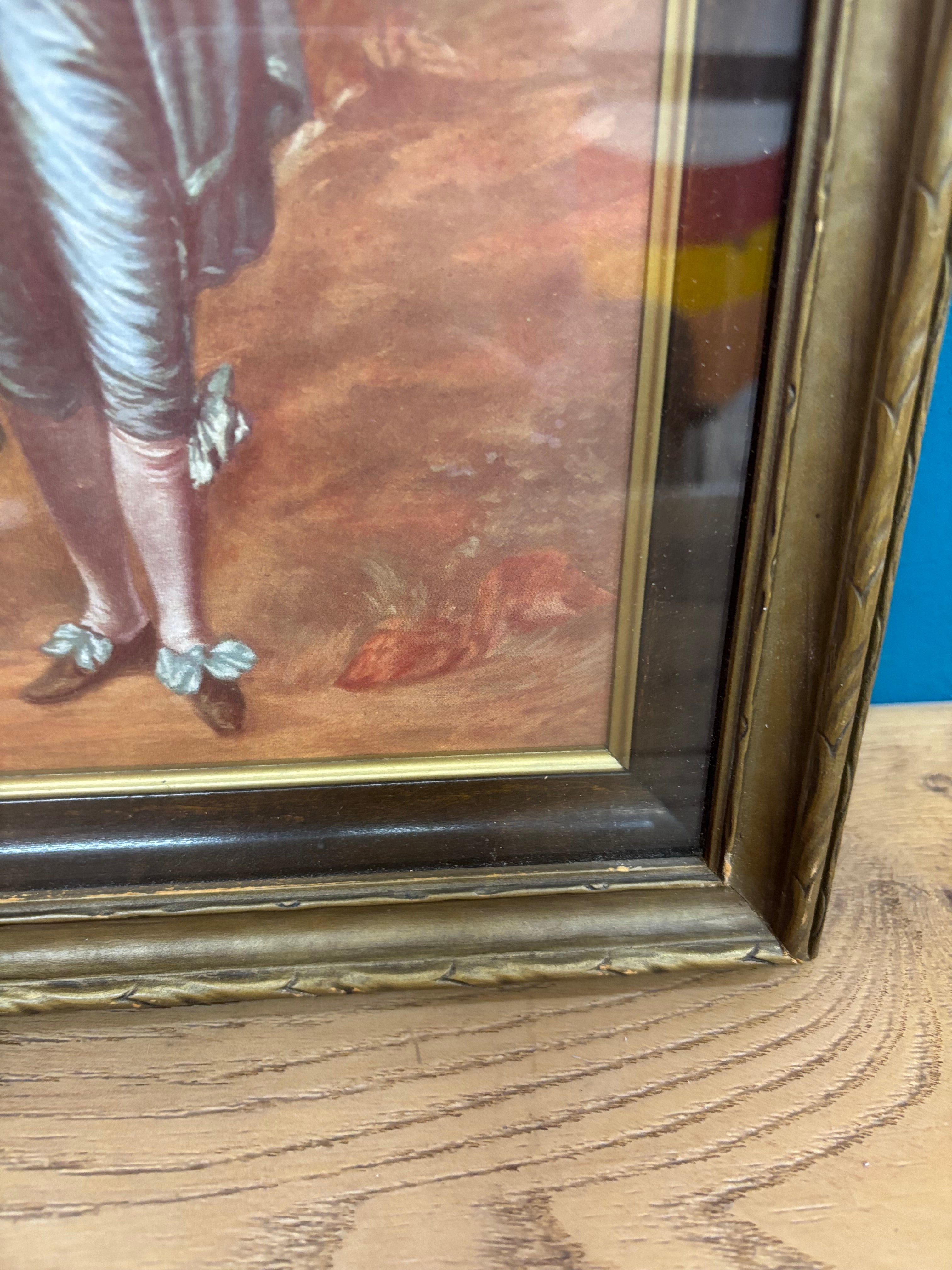 Gold Framed Blue Boy Print