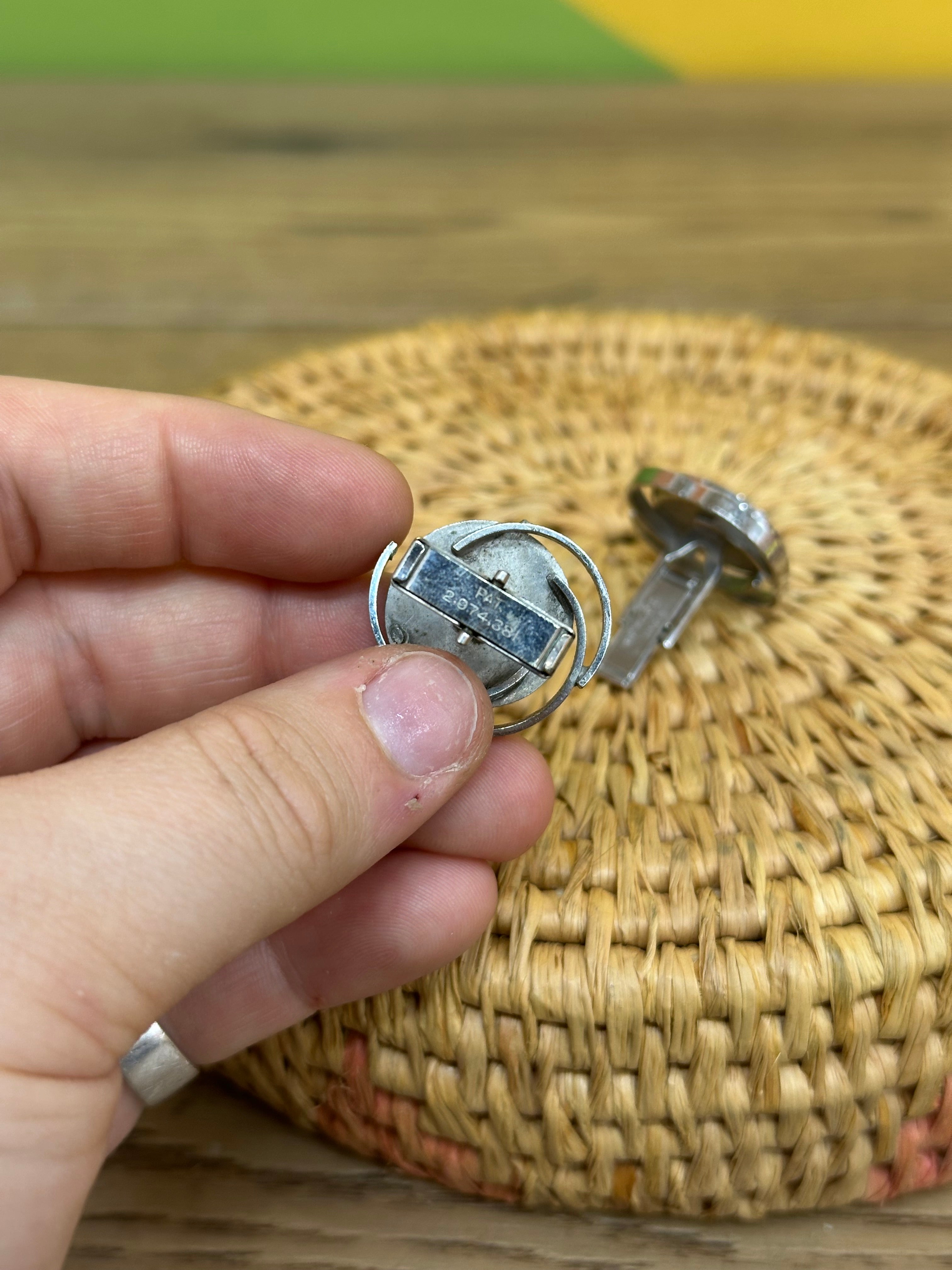 Silver Tone Cuff Links