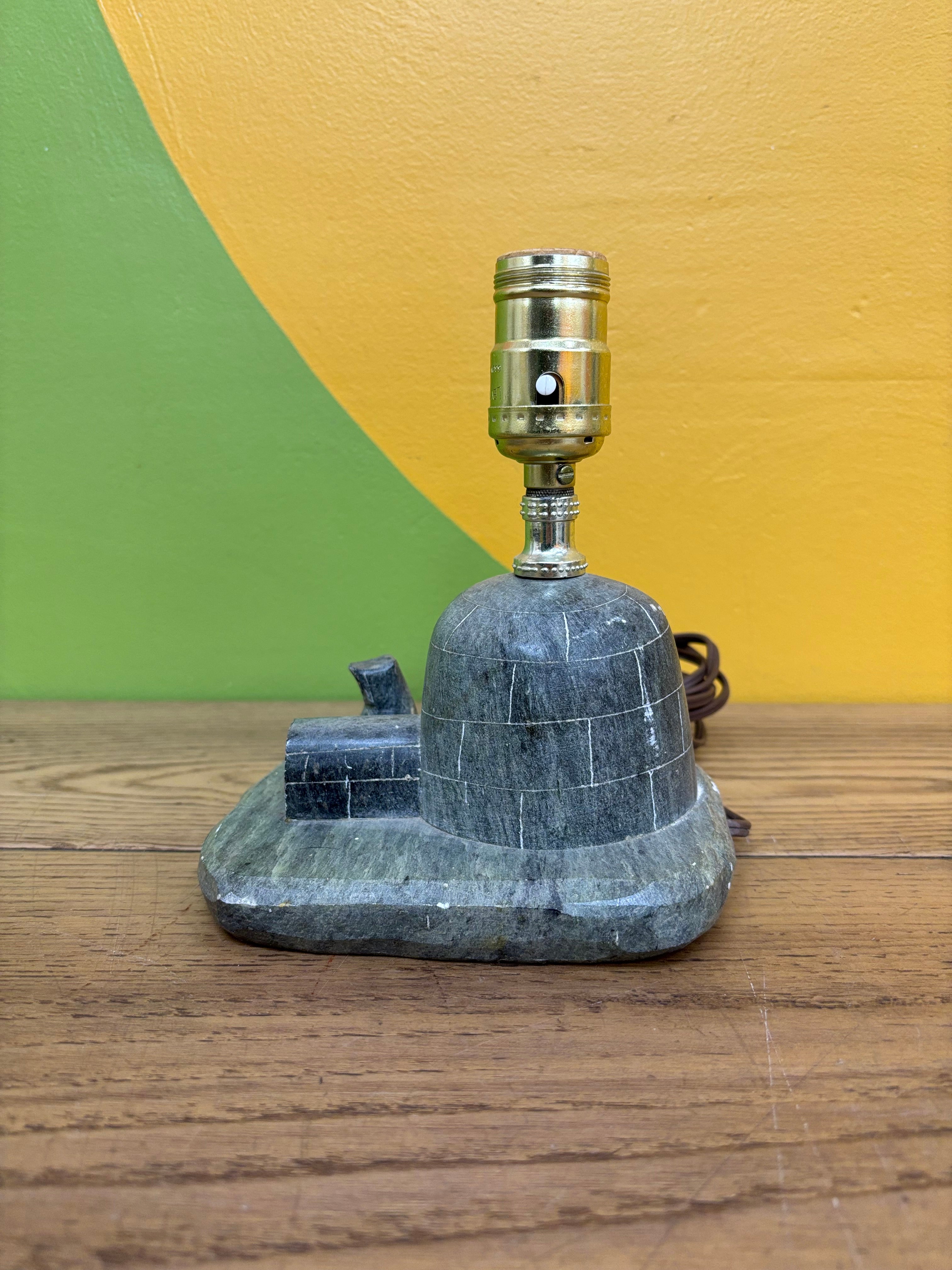 Soapstone Igloo Lamp Base