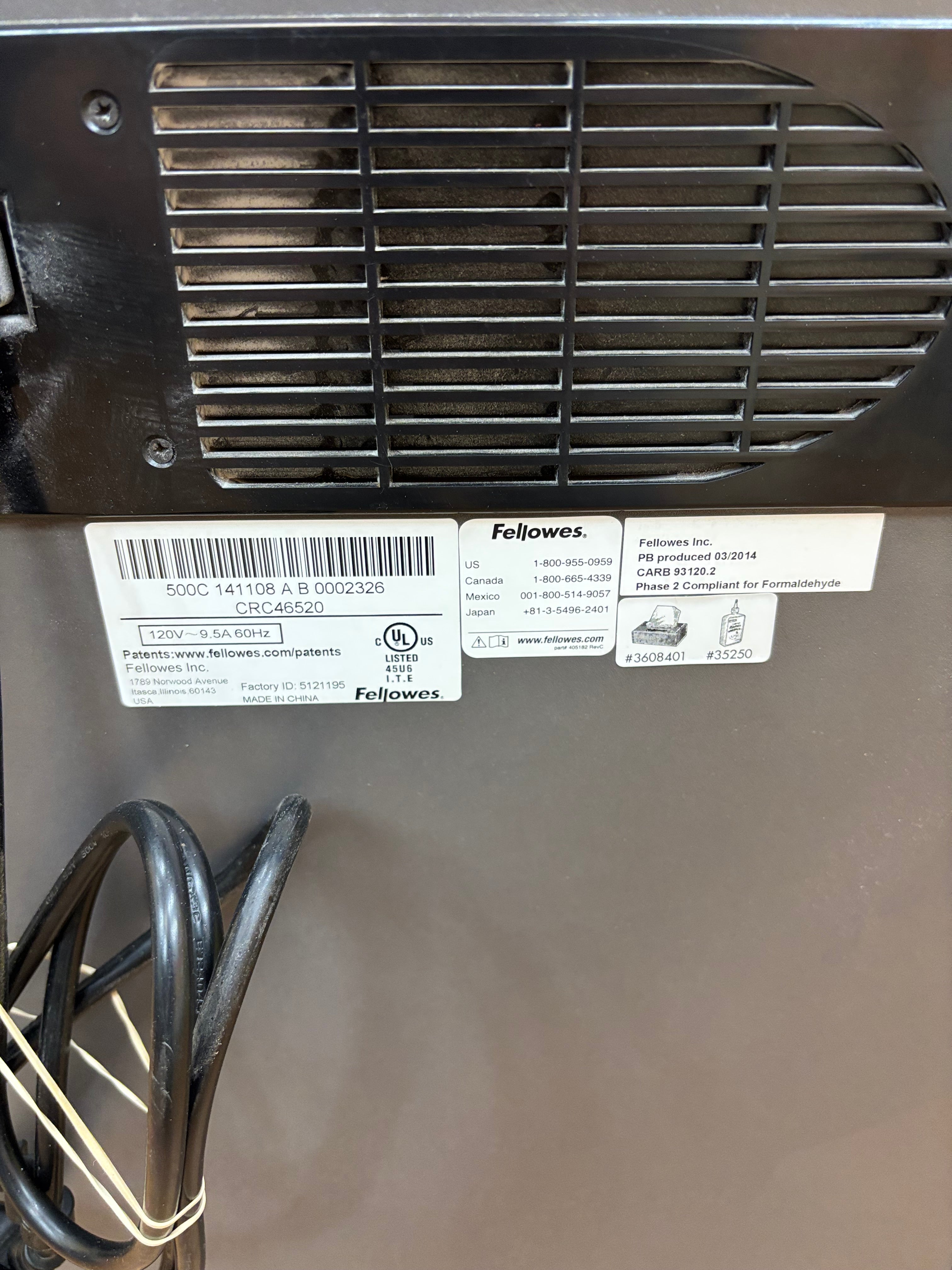 Fellowes Automax 500CL Cross Cut Paper Shredder