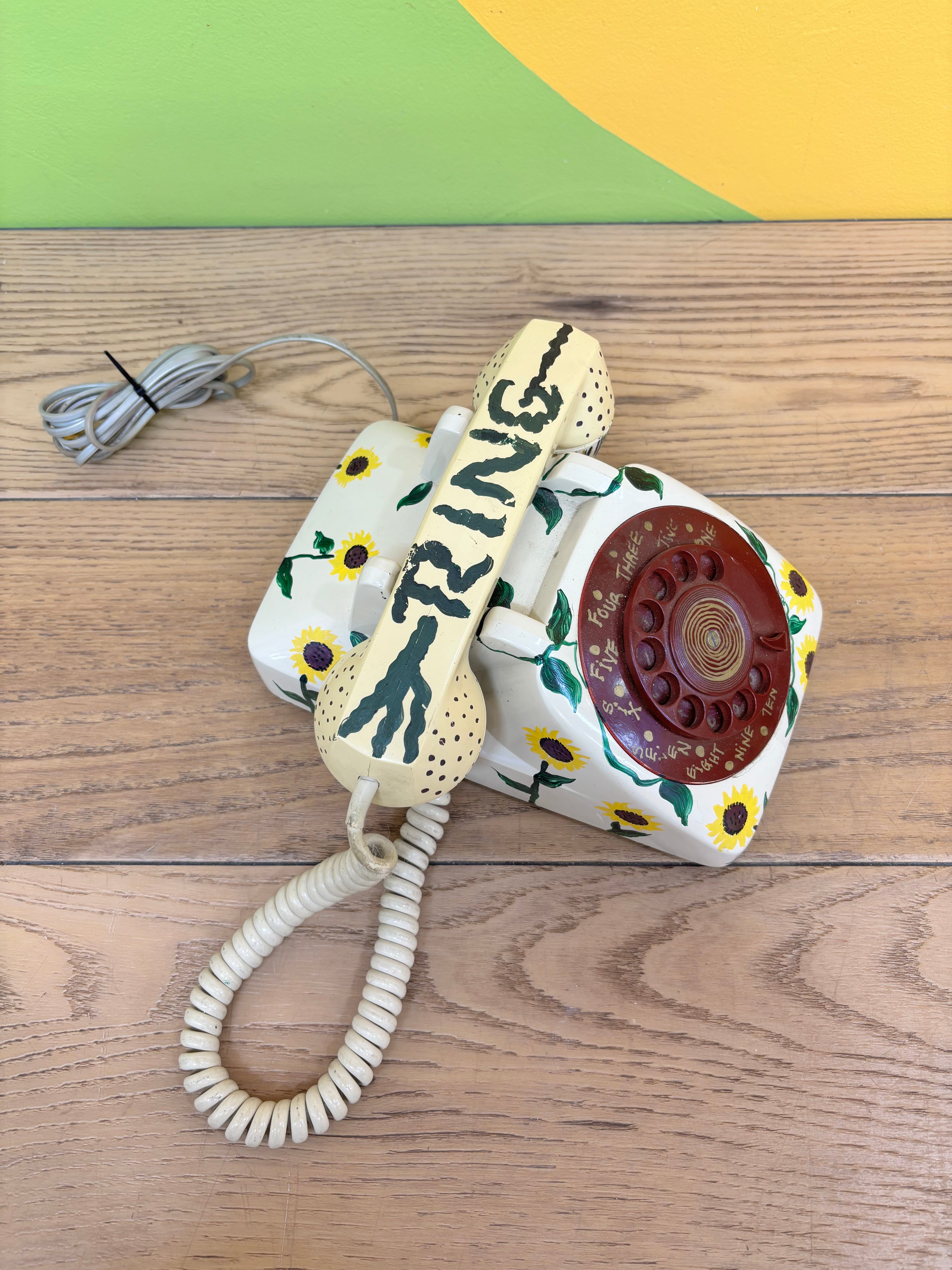 Painted Rotary Phone