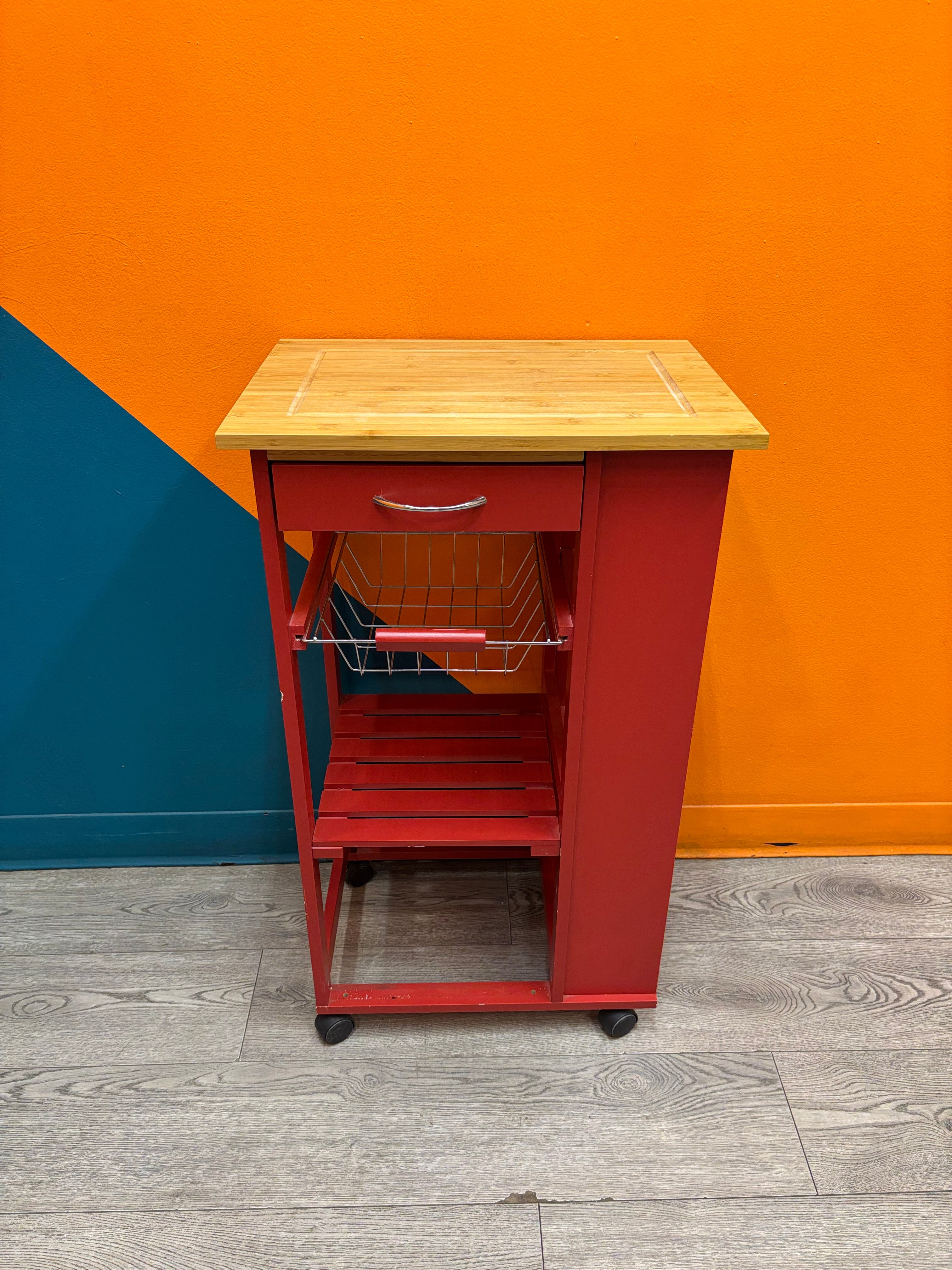 Small Wood Kitchen Cart