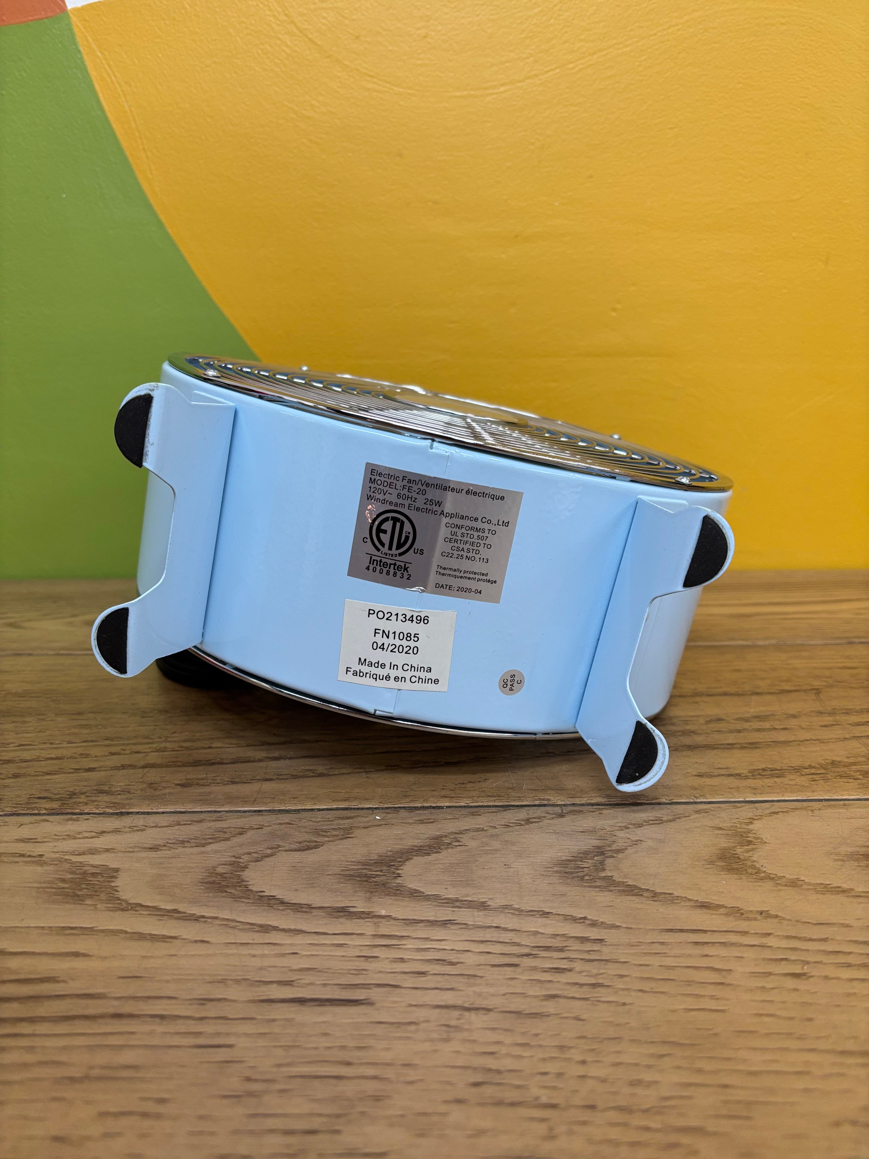 Light Blue Electric Table Fan