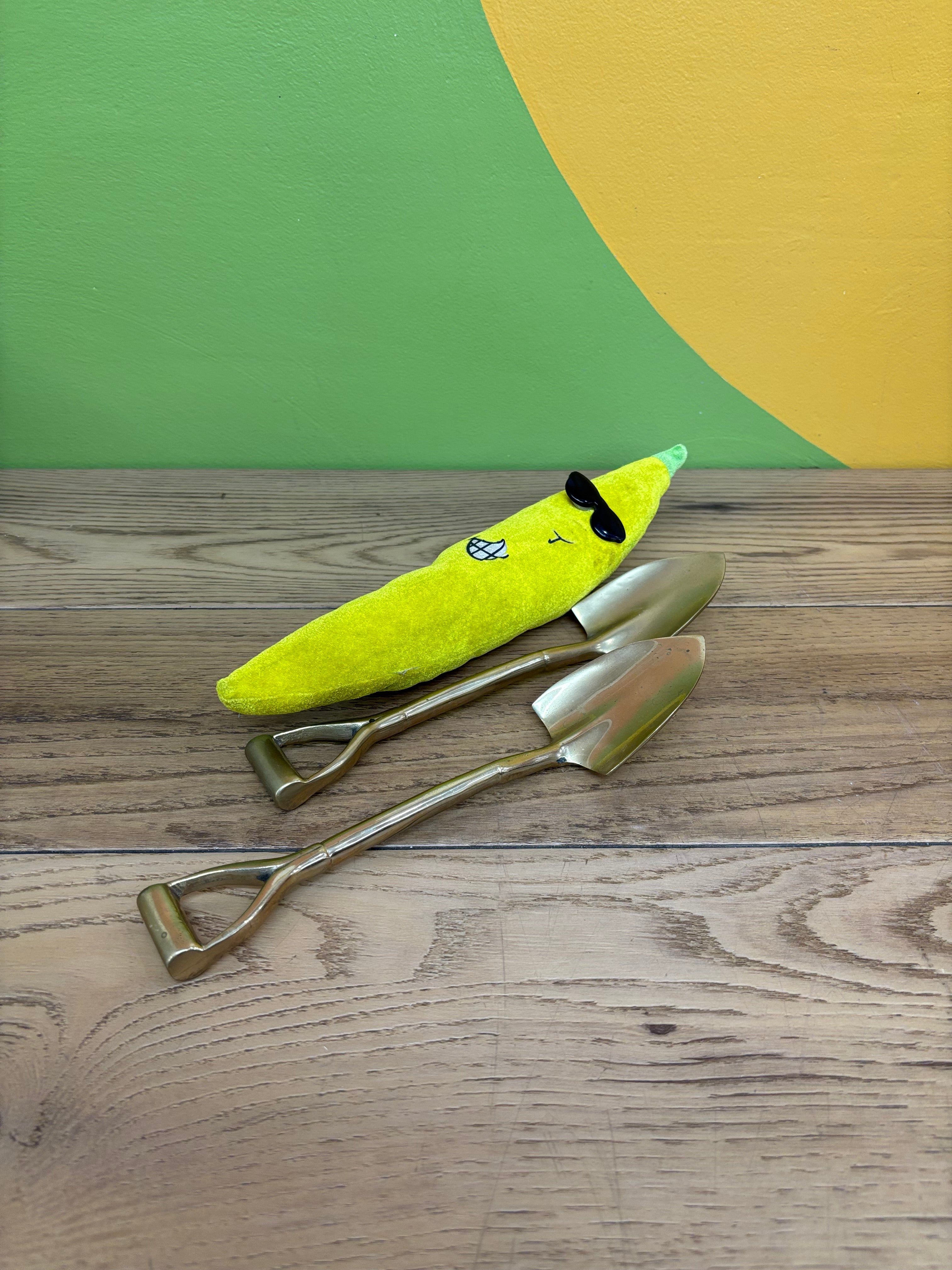 (2) Brass Shovels