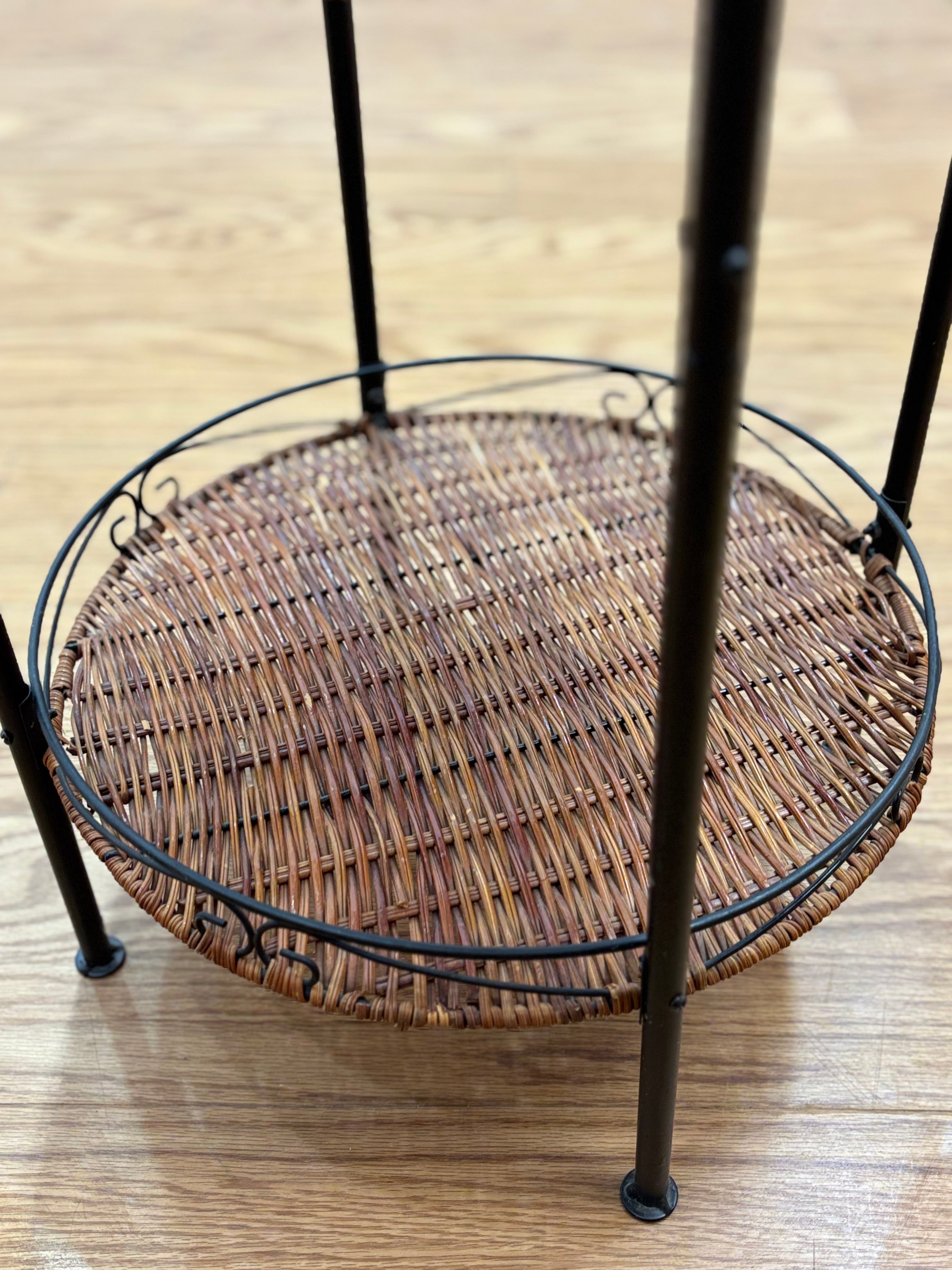3 Tier Wicker Shelf