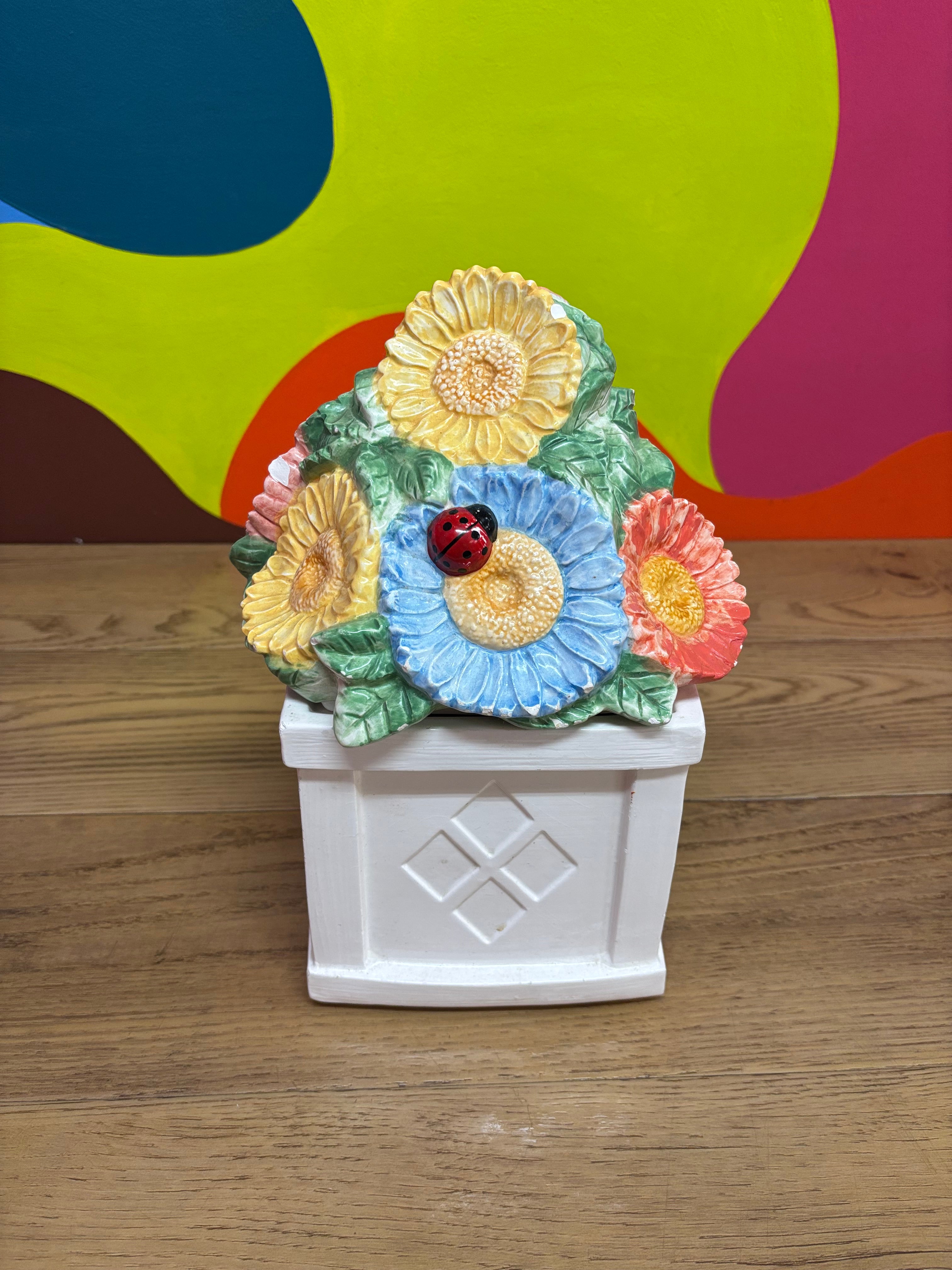 Ceramic Floral Canister