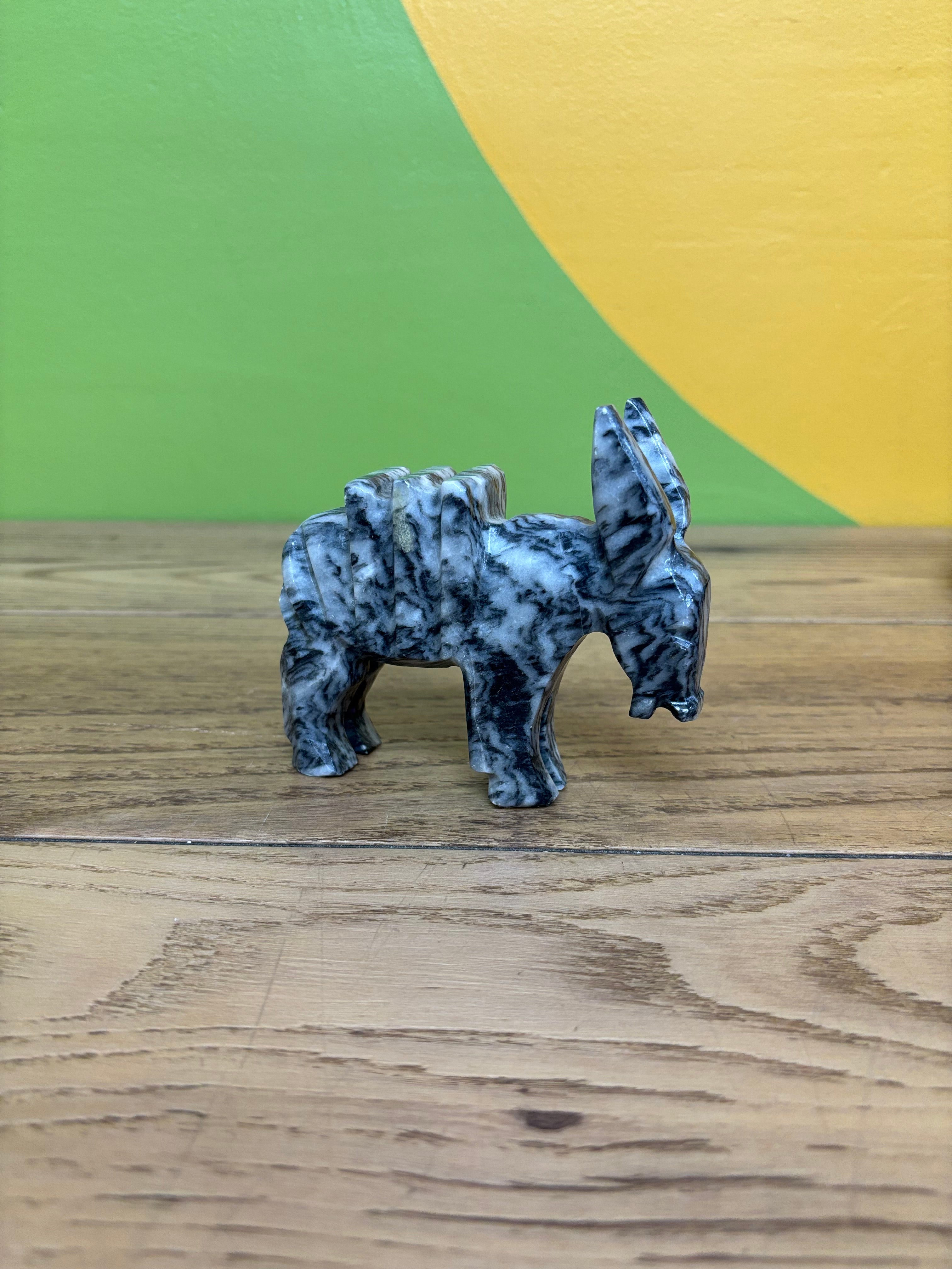 Stone Donkey Figurine