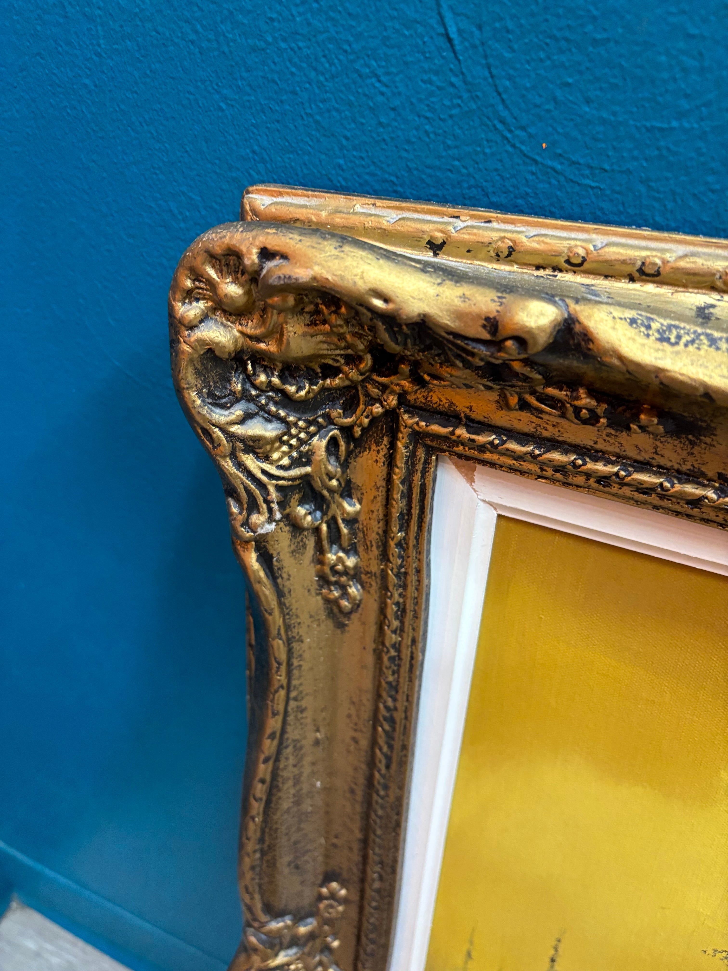 Large Gold Framed Mountain Painting
