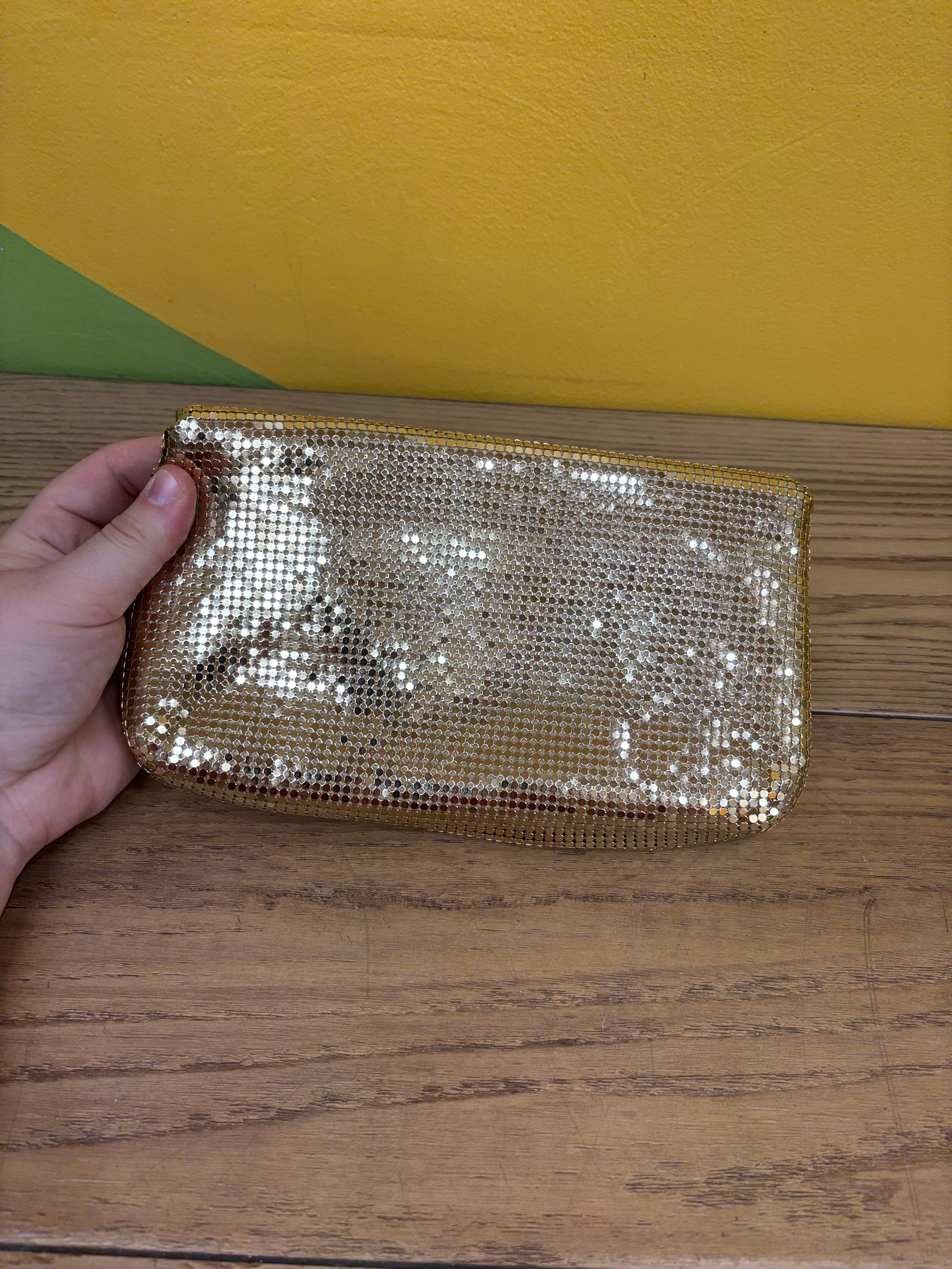 Gold Mesh Clutch