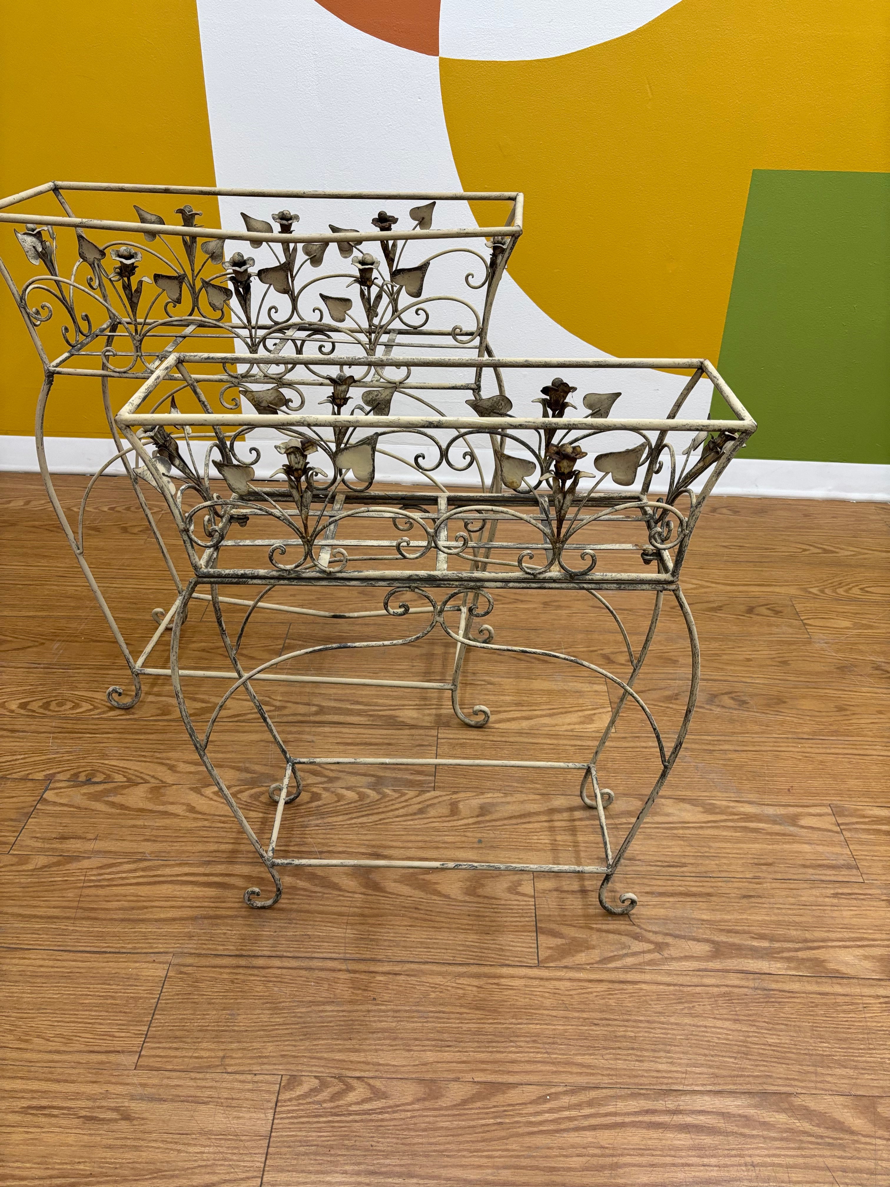 (2) Metal Planters