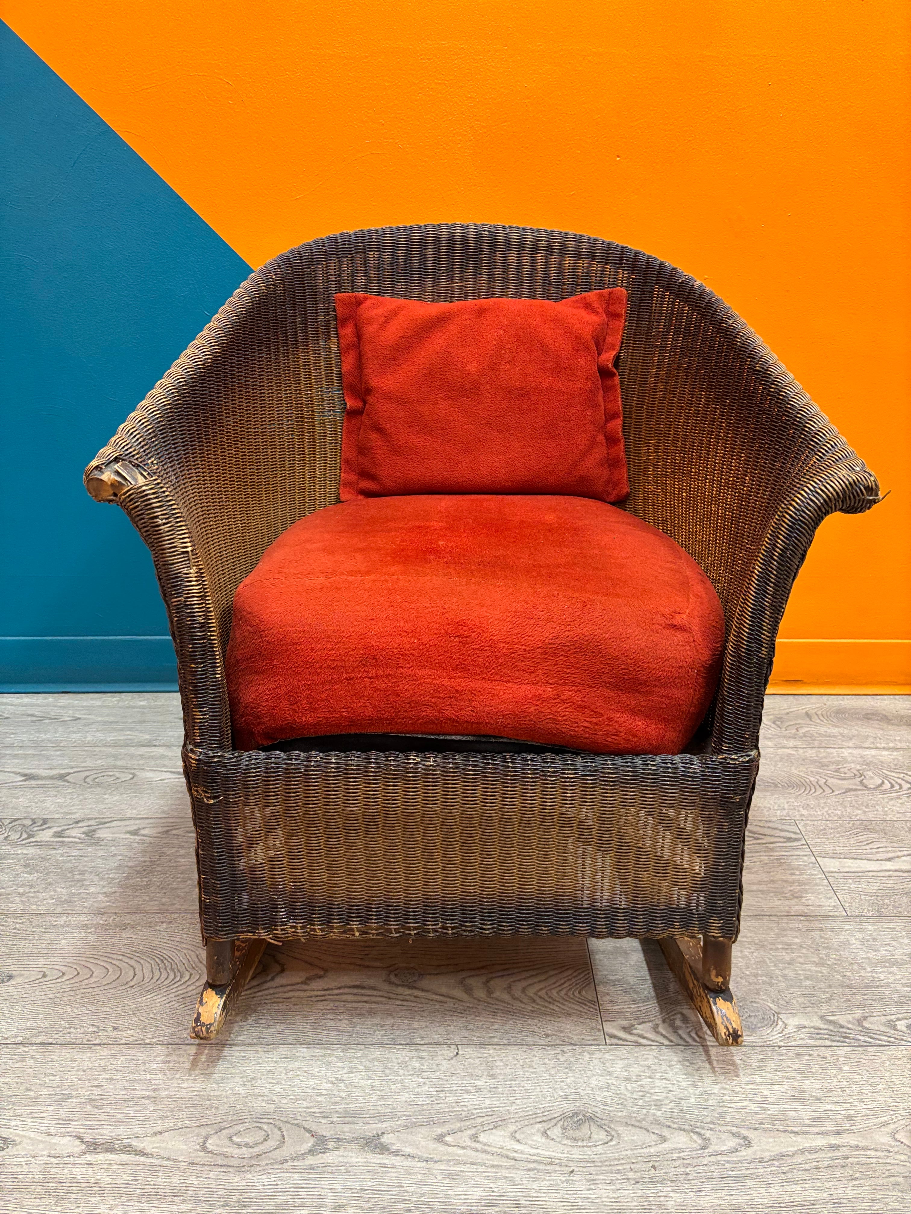 Wicker Rocking Chair with Cushion