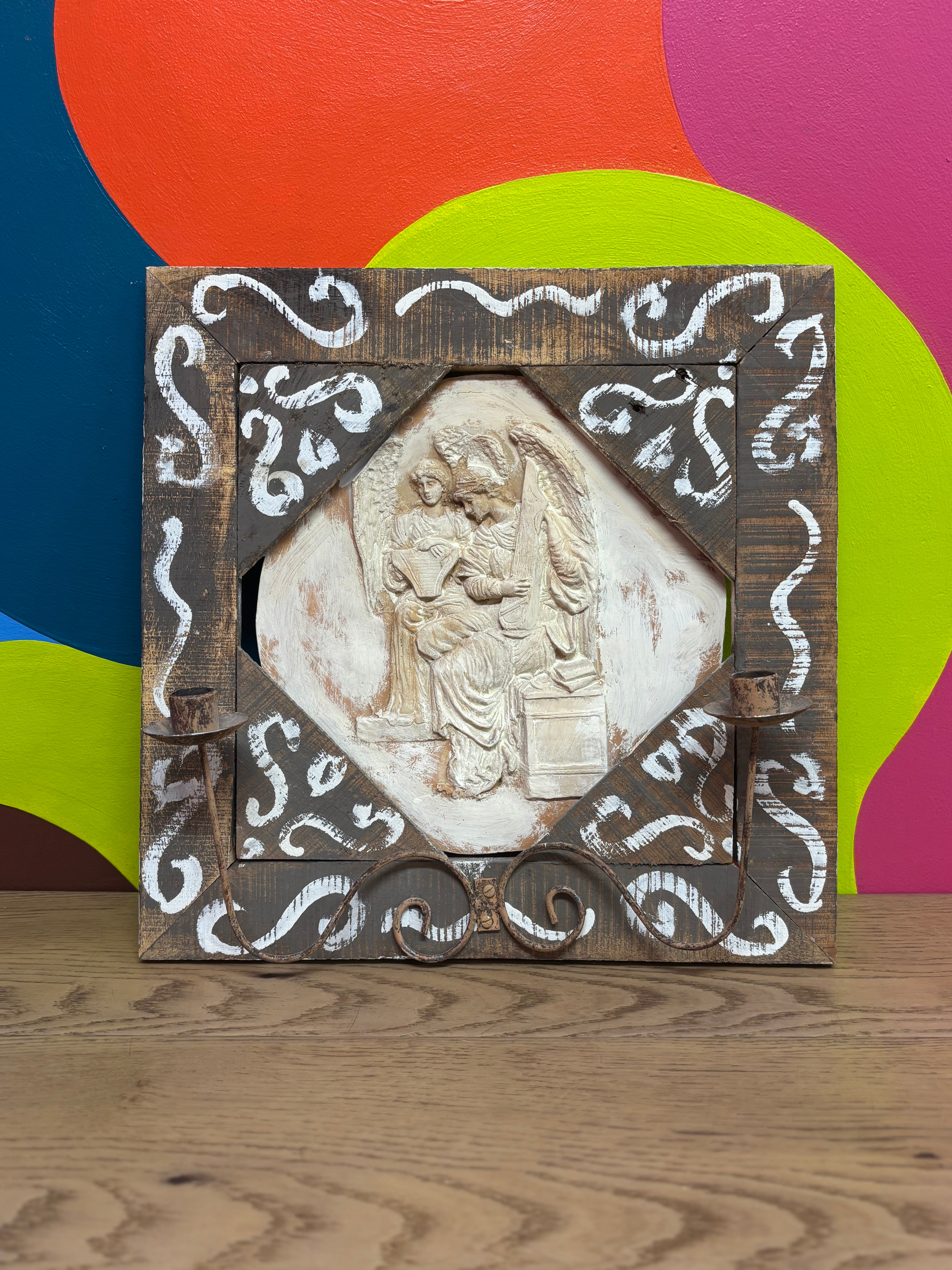 Angel Candle Holder Wall Art