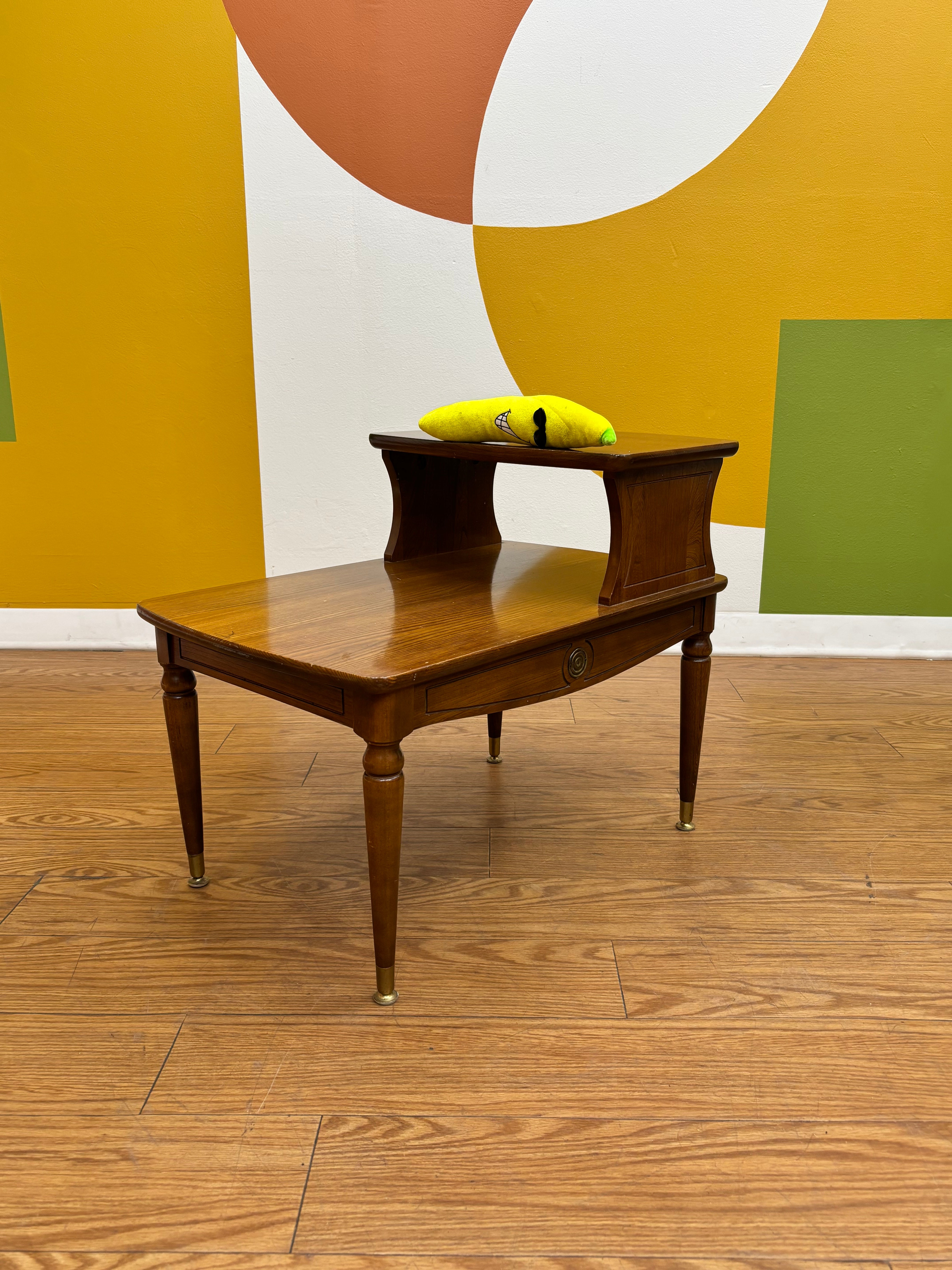 Two-Tier Wood End Table