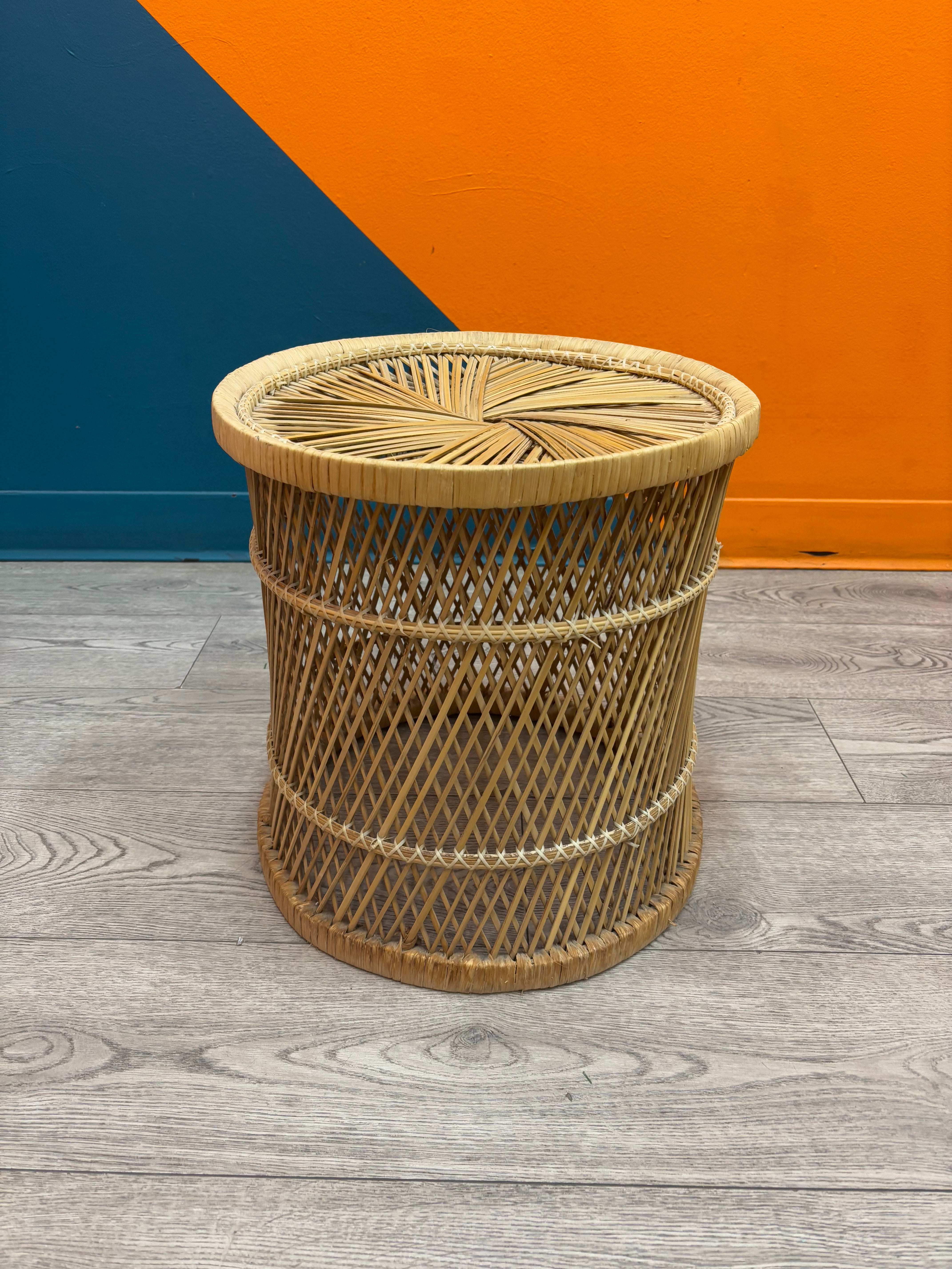 Small Wicker Side Table