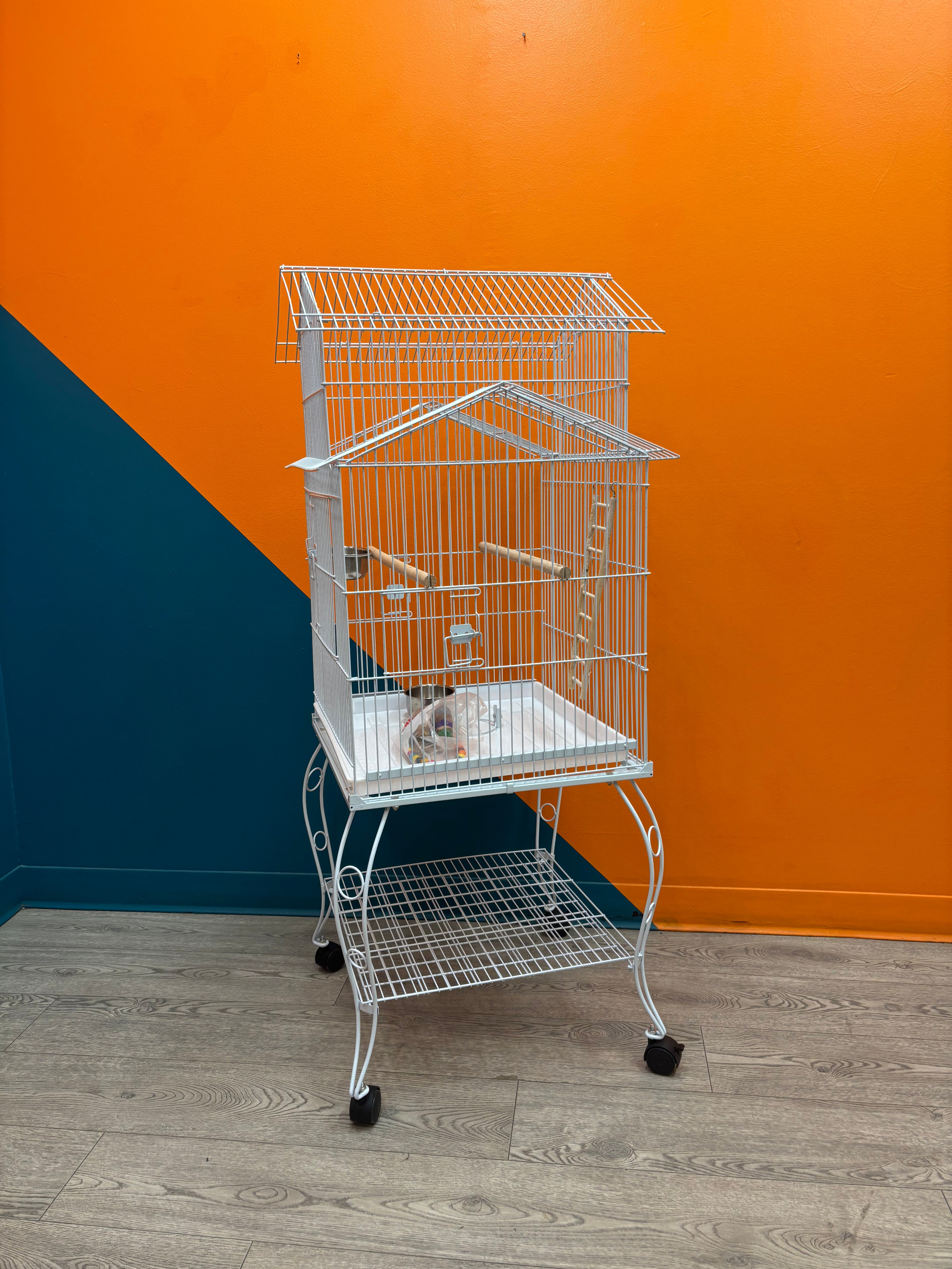Large Bird Cage on Wheels
