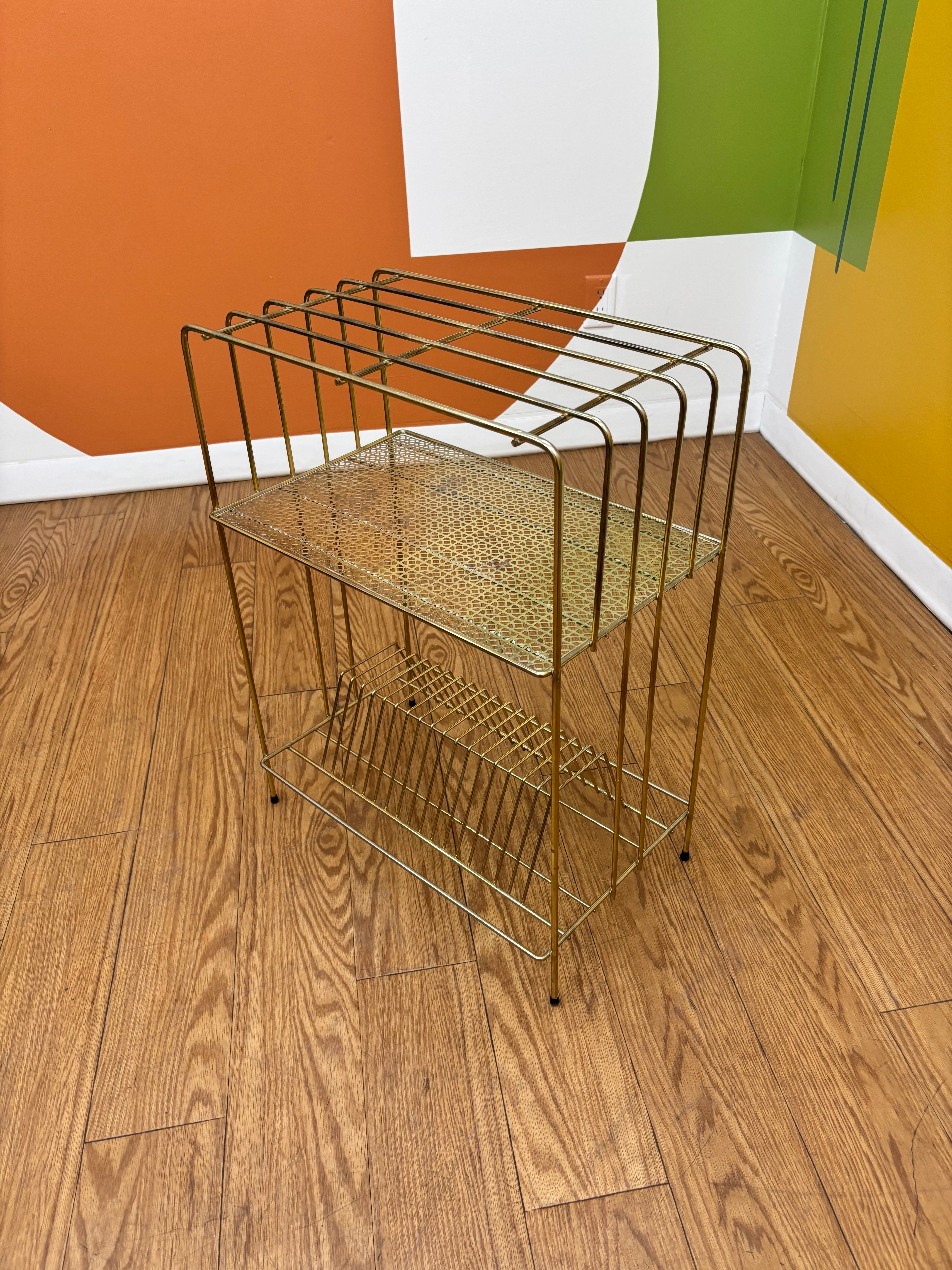 Metal Record Player Stand