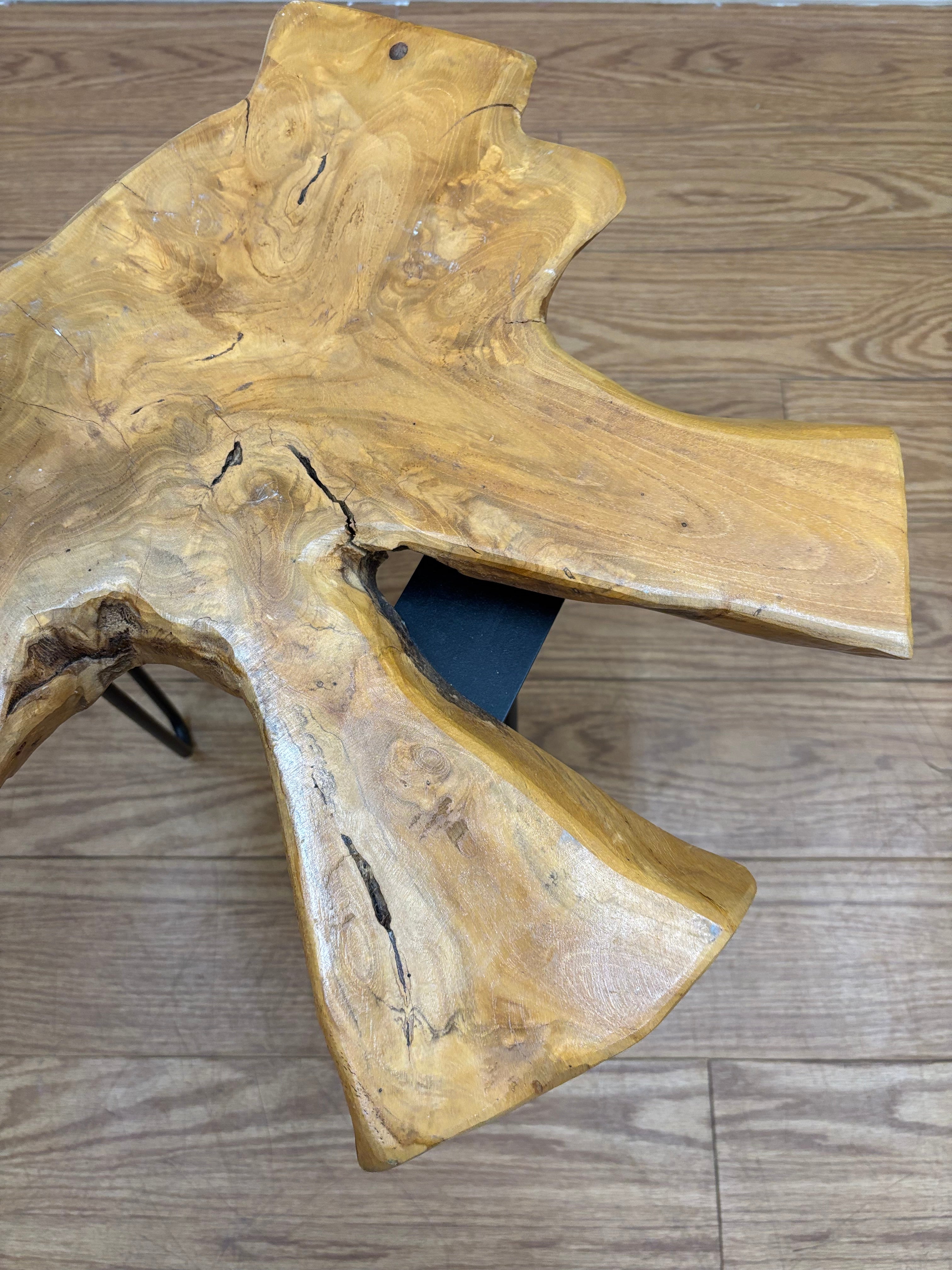 Live Edge Wood Side Table