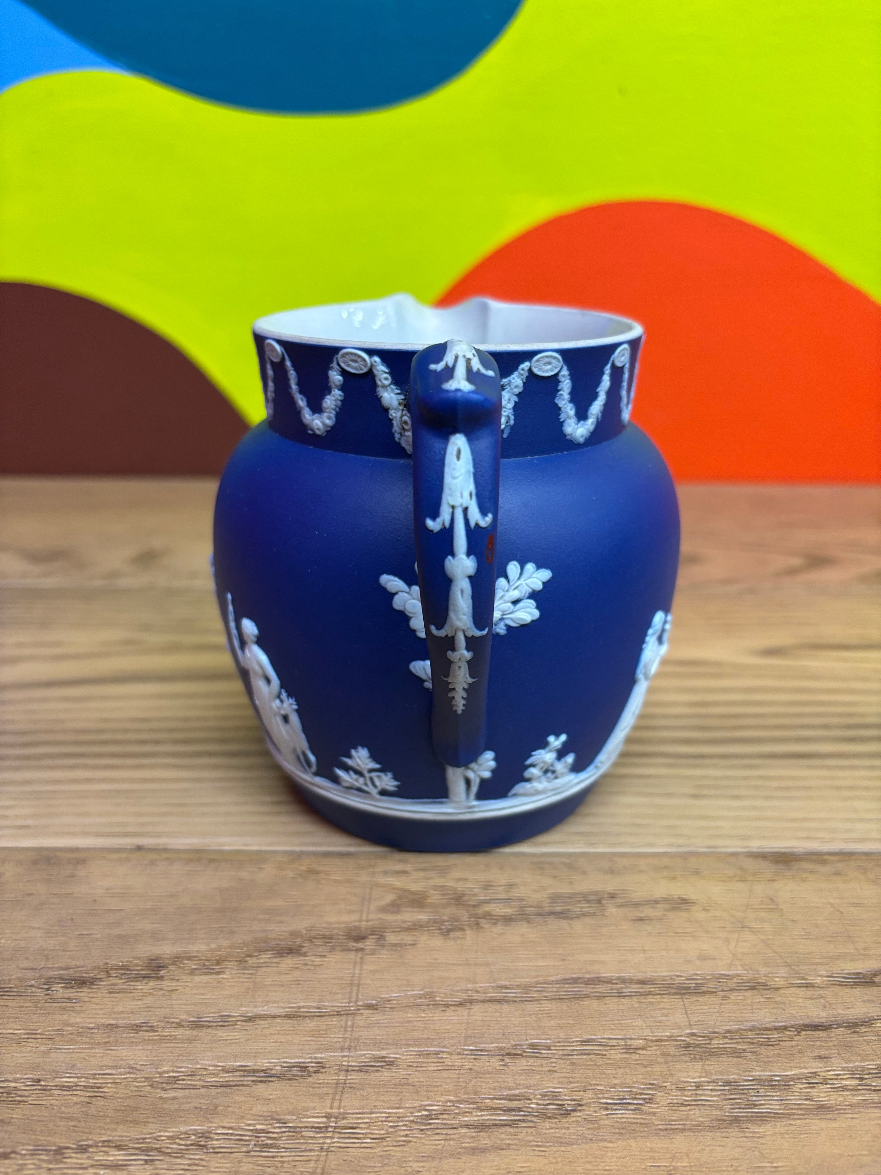 Wedgwood Blue Jasperware Pitcher