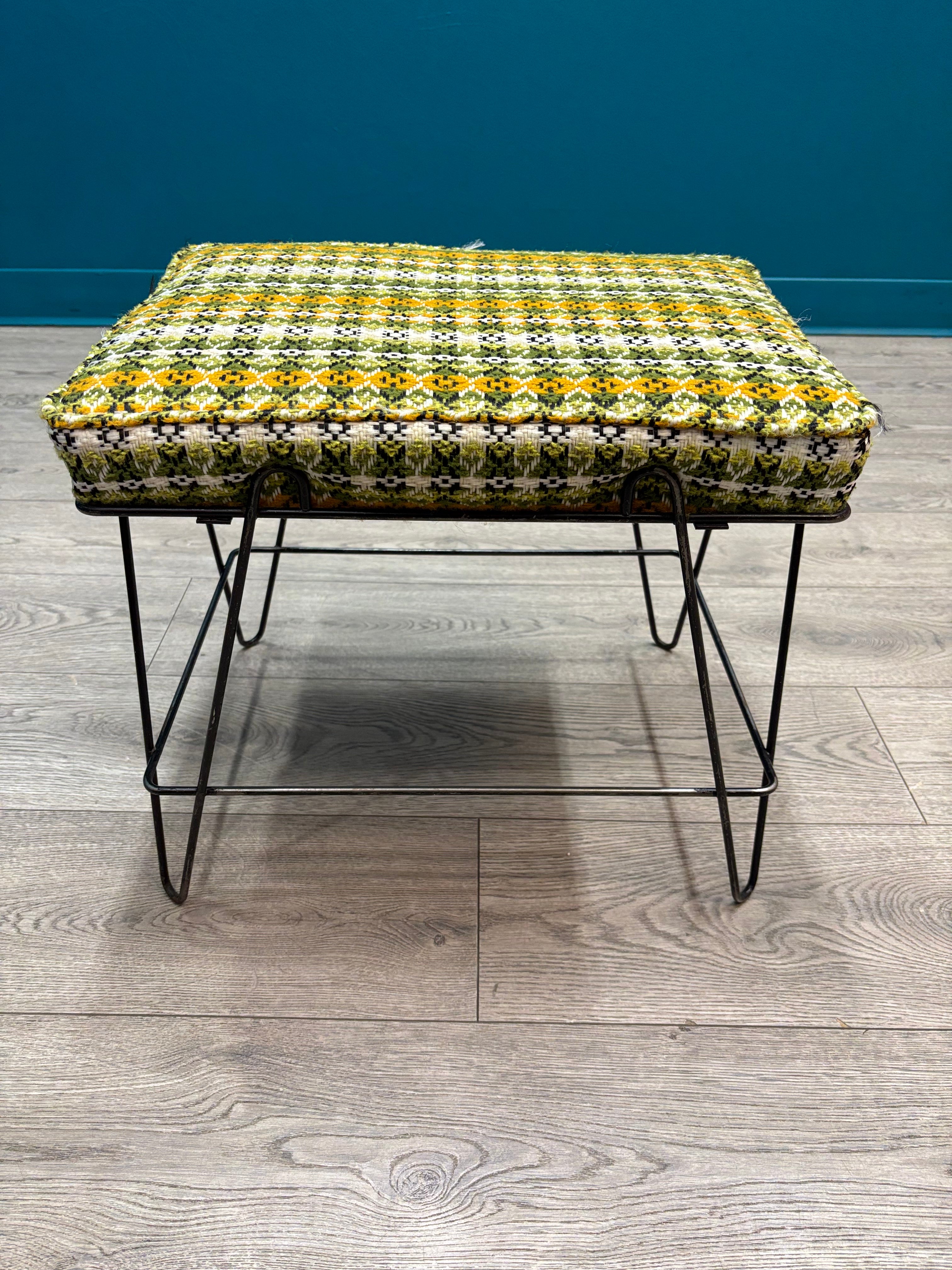Plaid Ottoman