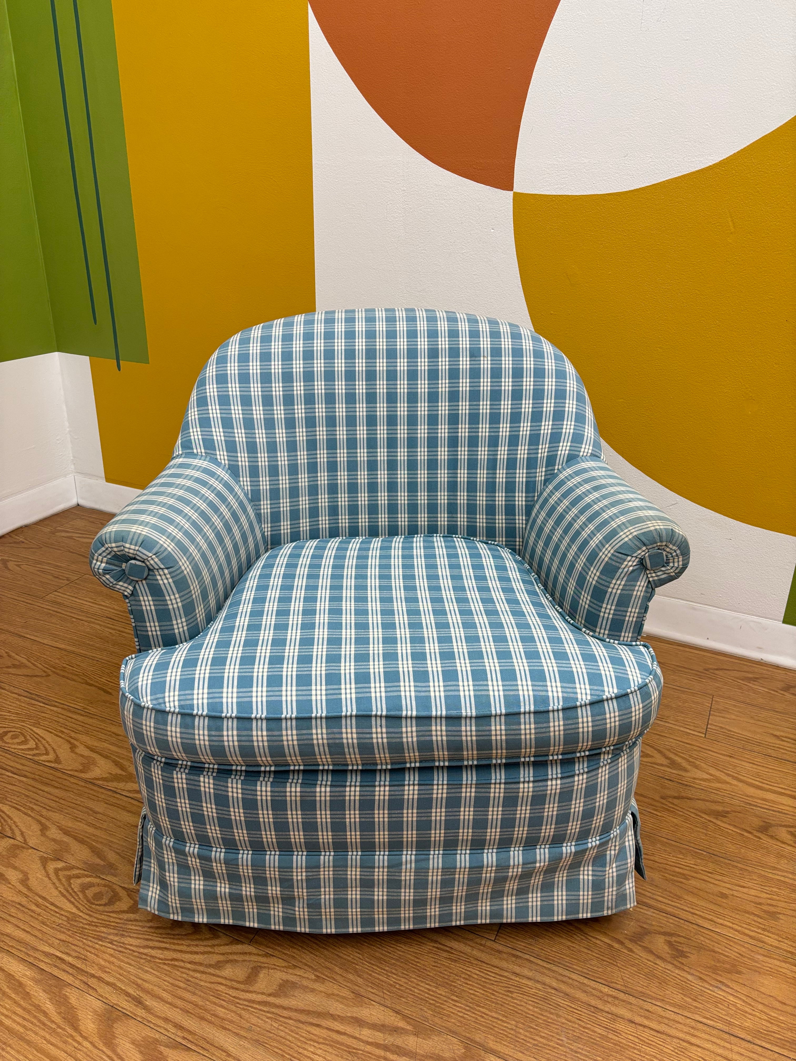 Blue Gingham Chair
