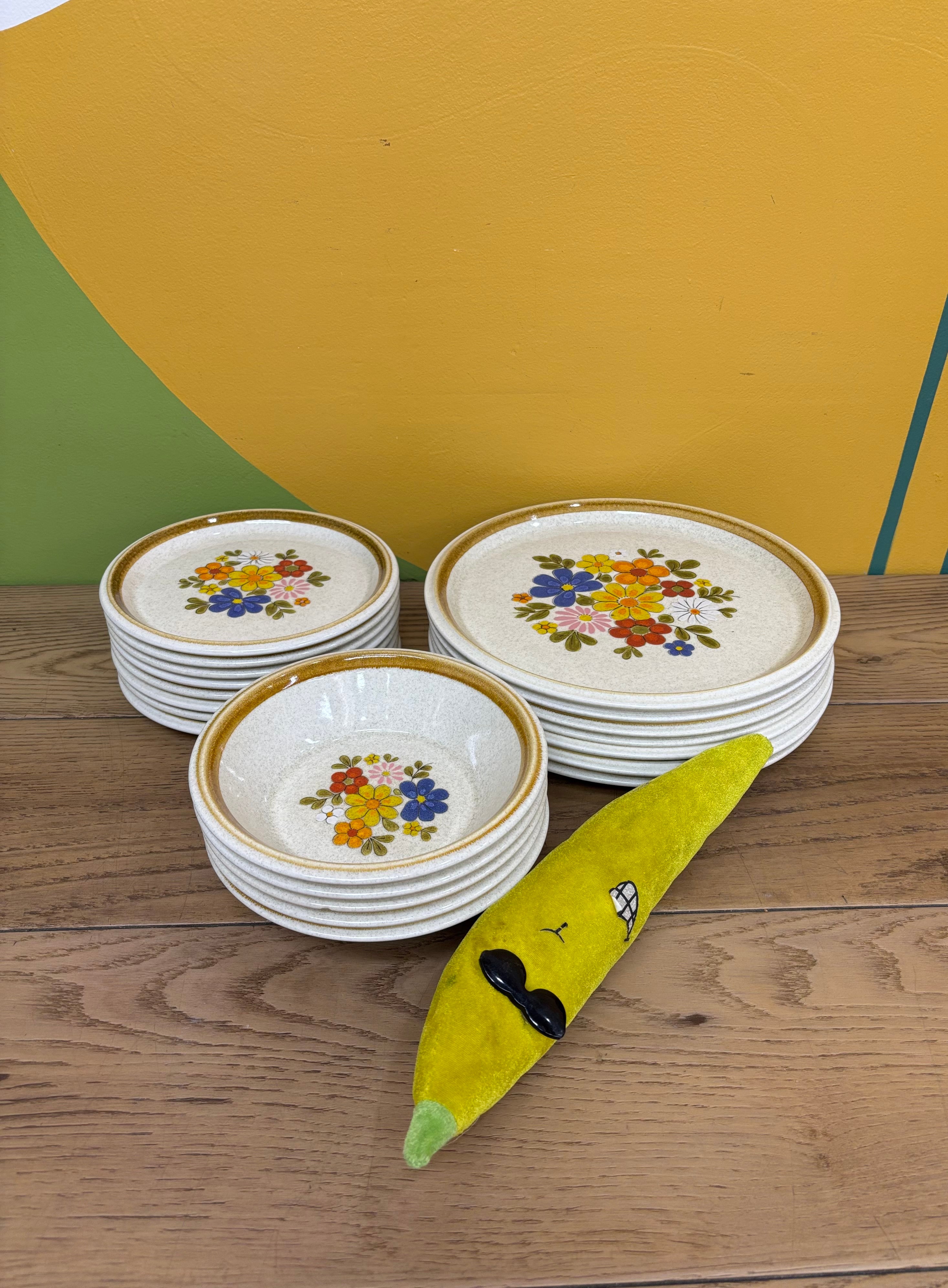 Mikasa Stone Manor Floribunda Plates & Bowls Bundle