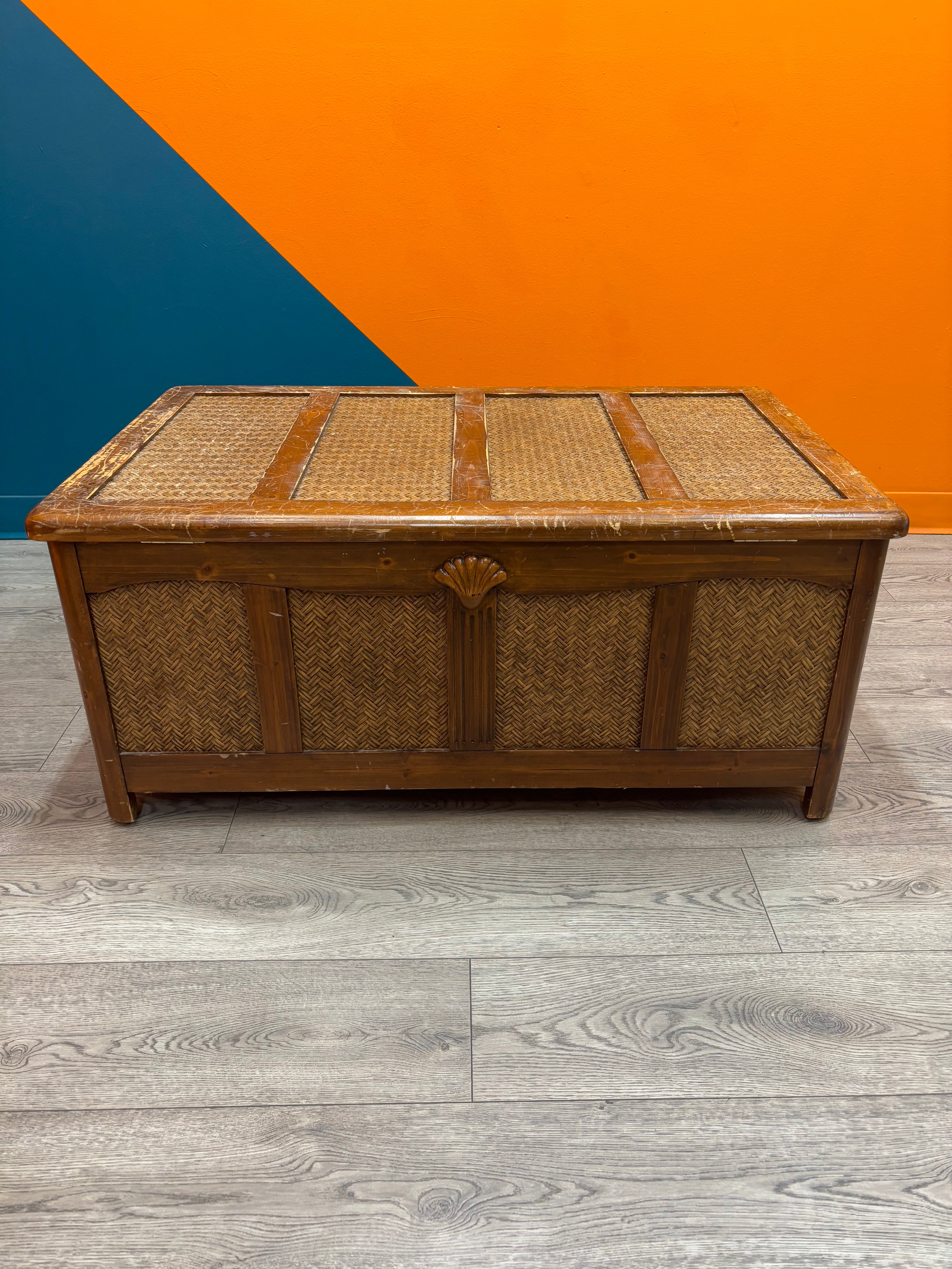 Large Rattan Chest