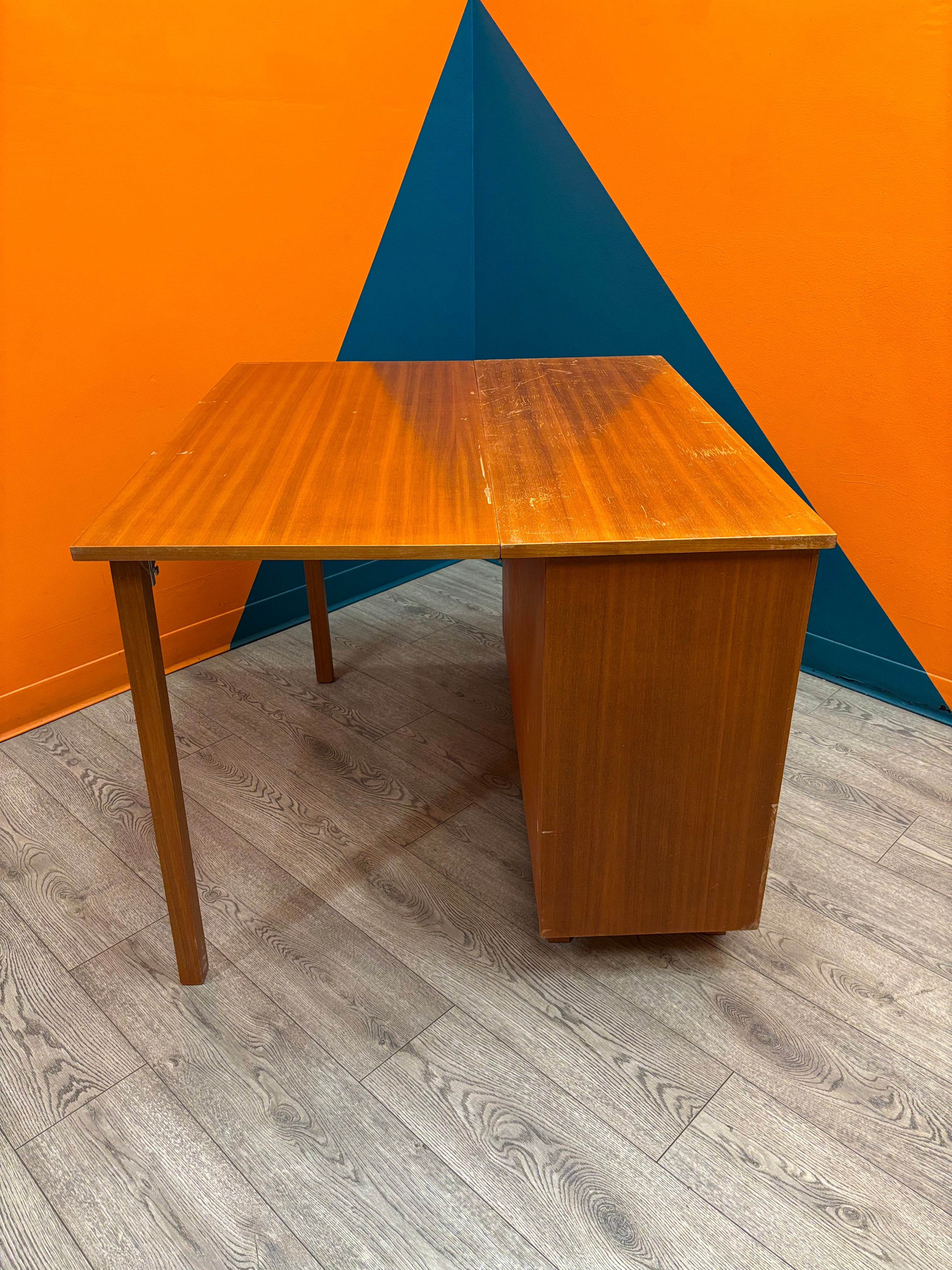 Drop Leaf Wood Cabinet