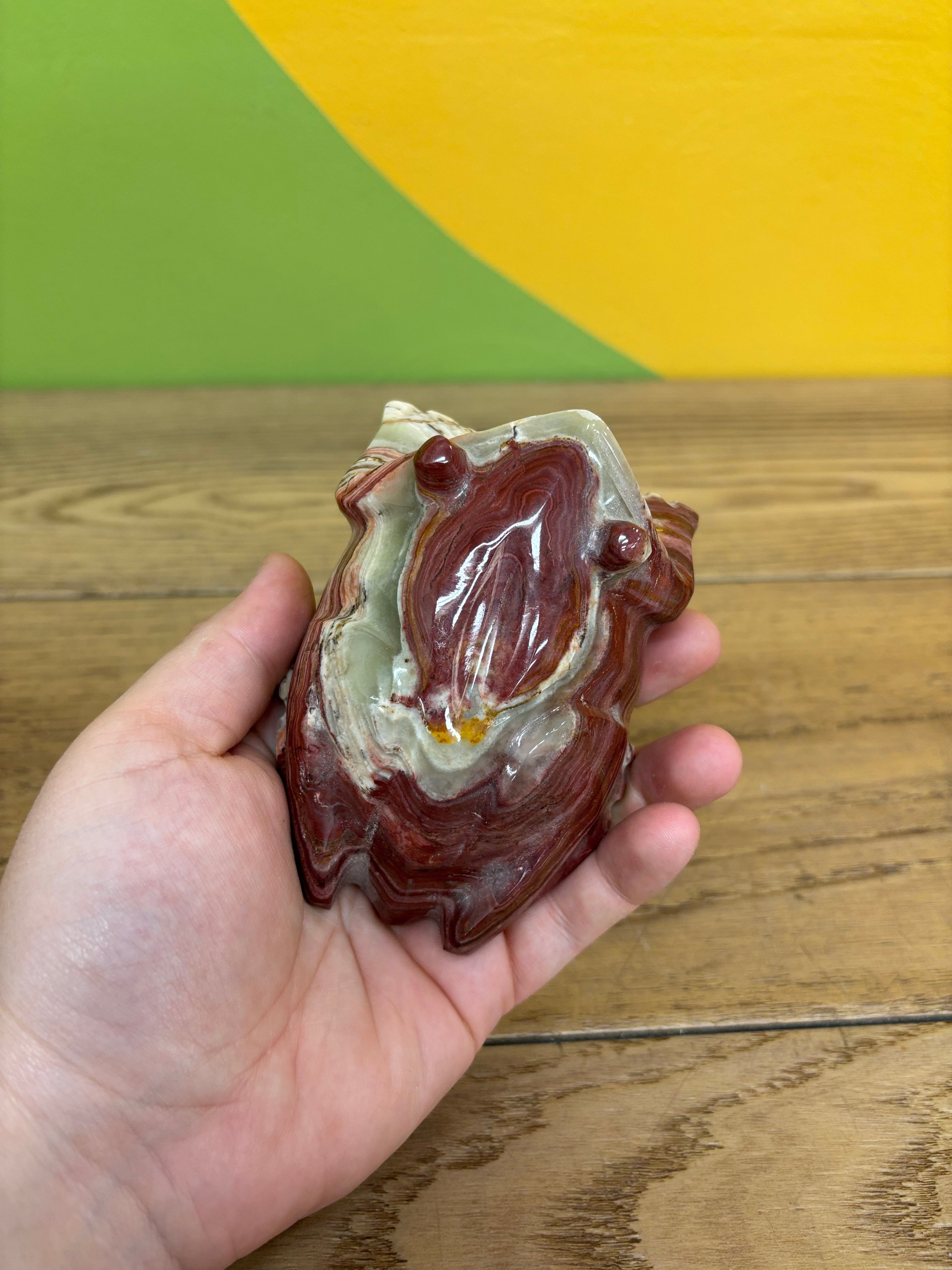 Stone Frog Figurine
