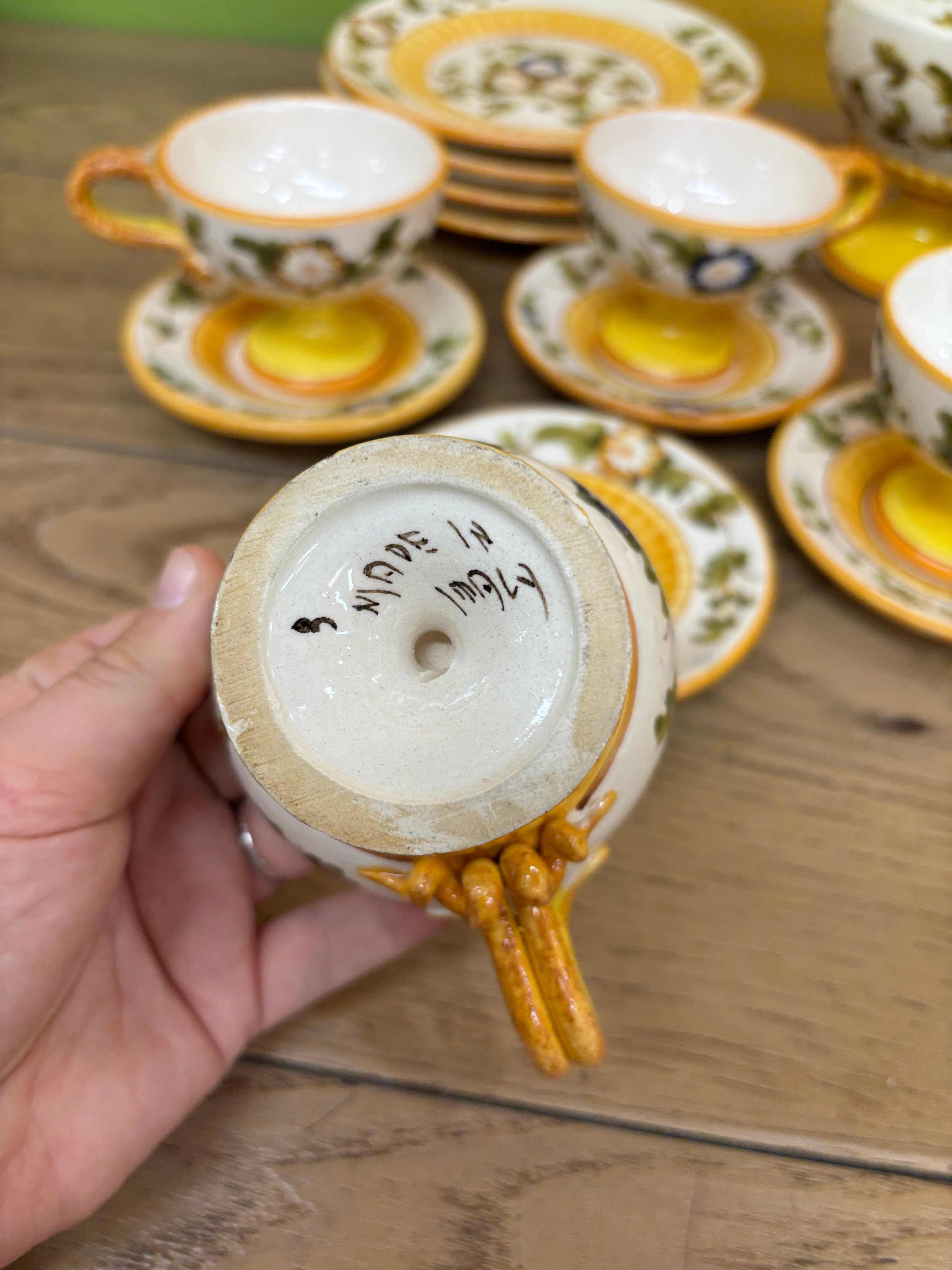 Hand Painted Ceramic Teapot Set