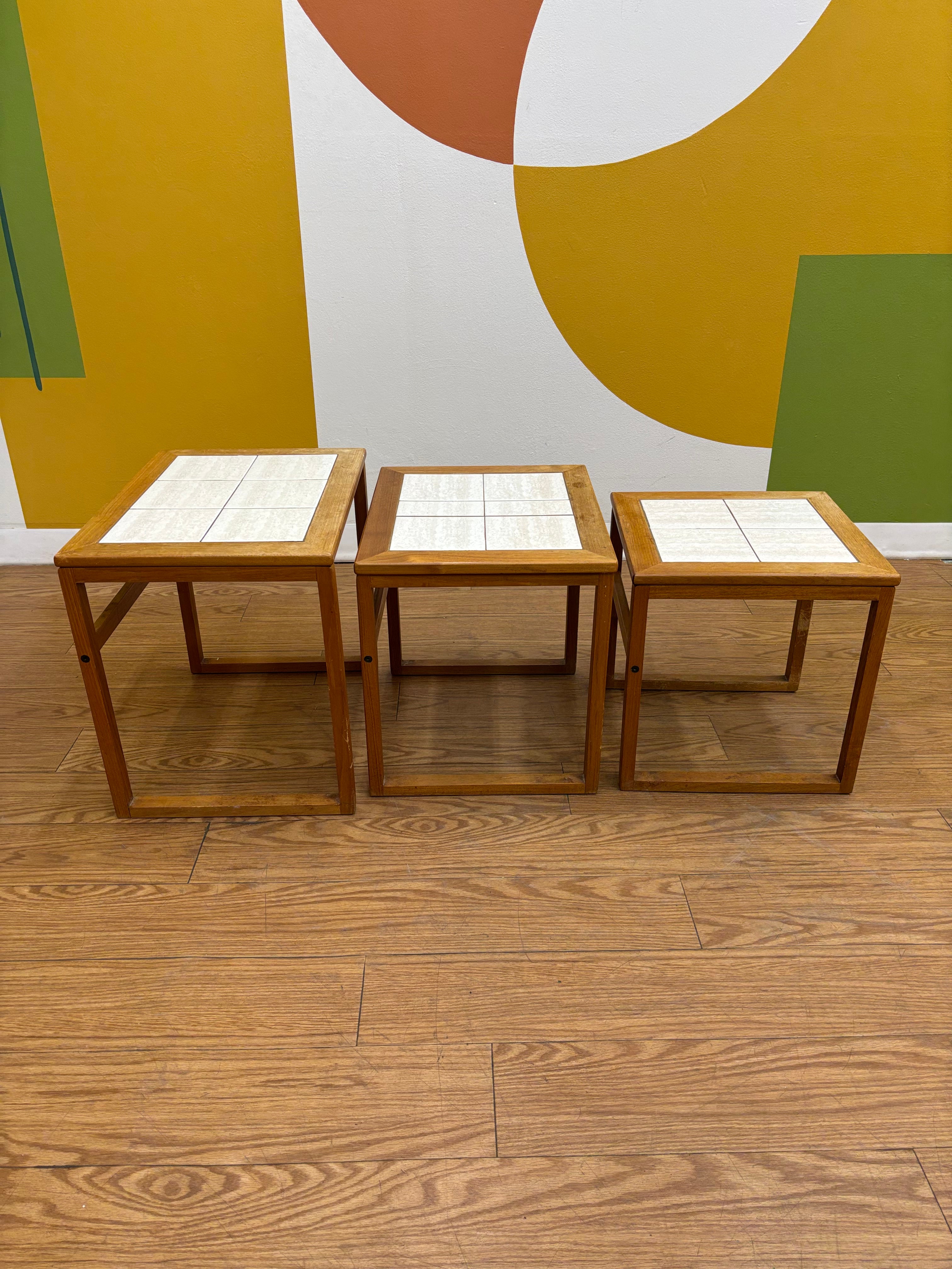 Tile Top Nesting Tables (Made in Denmark)