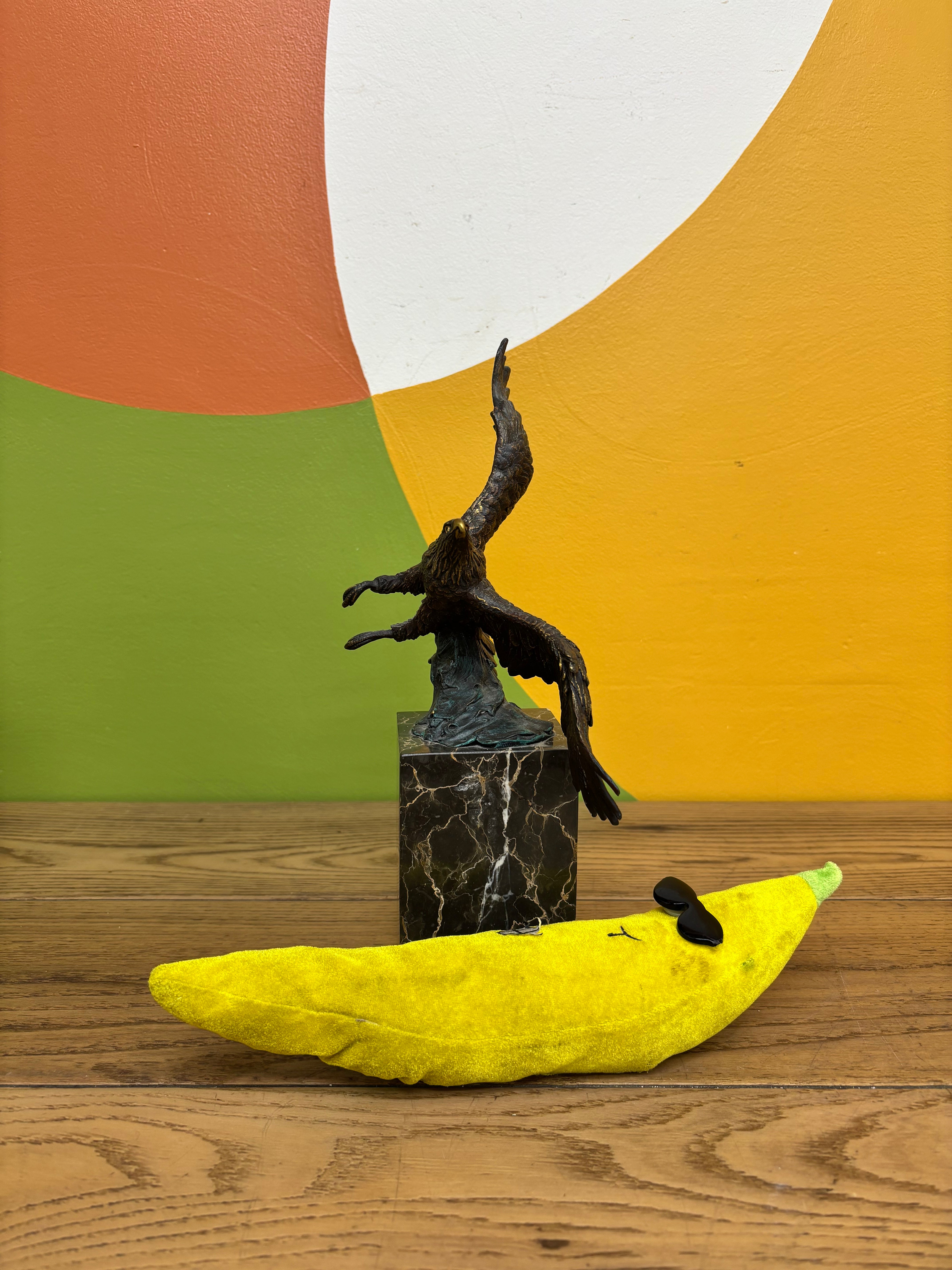 Bronze Eagle Sculpture
