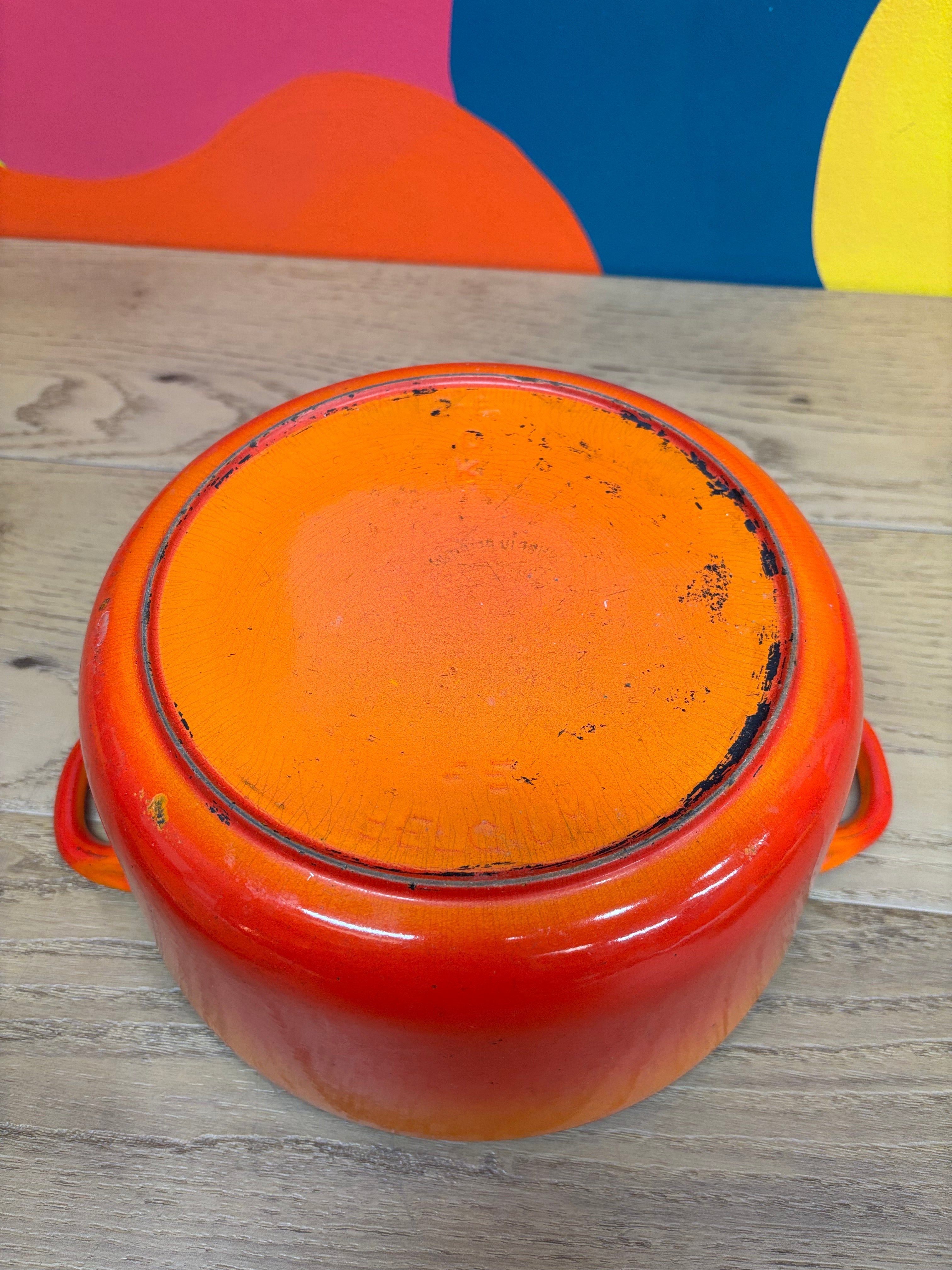 Flame Orange Descoware Dutch Oven