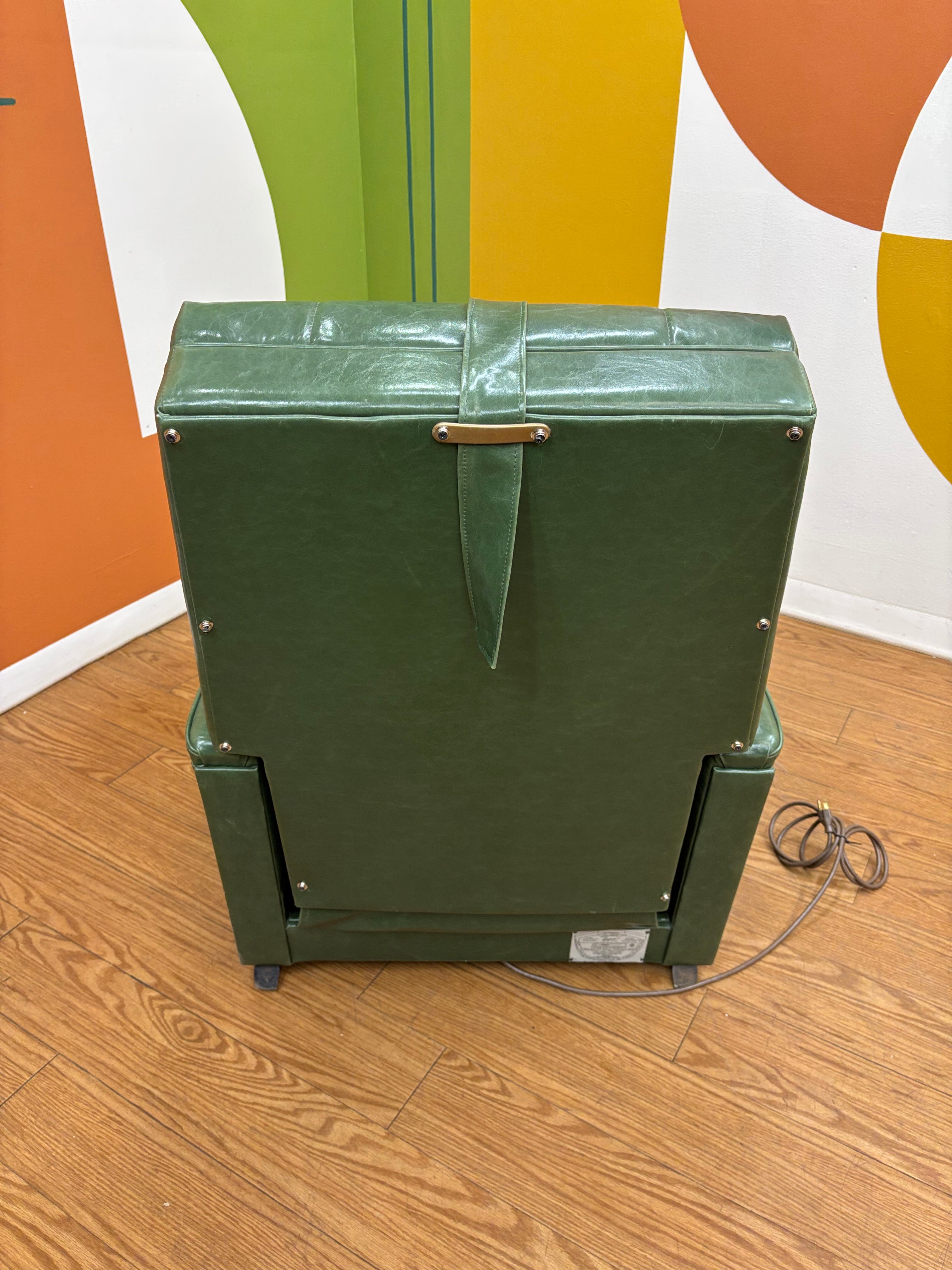 Green Pleather Recliner