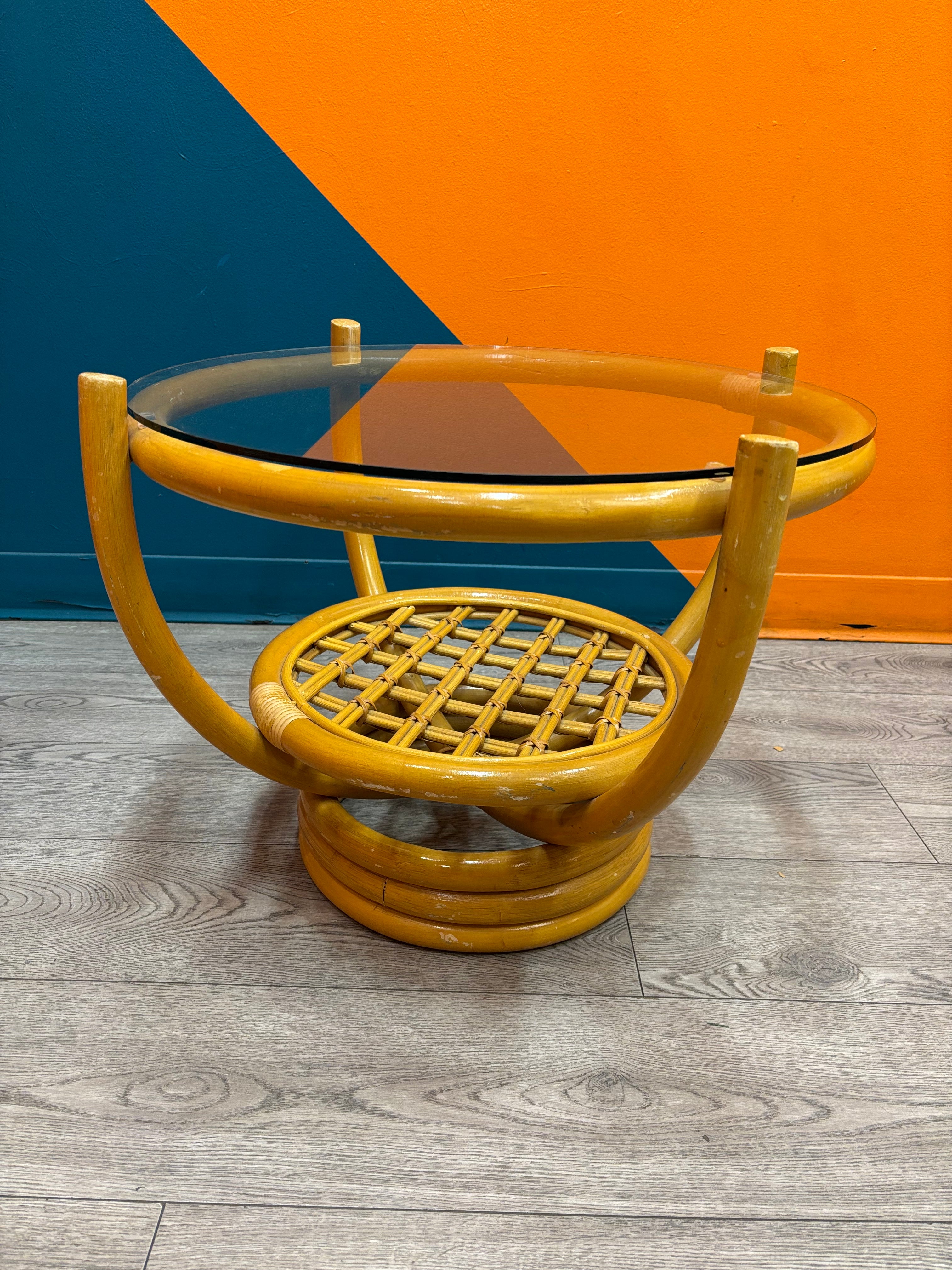 Round Glass Side Table