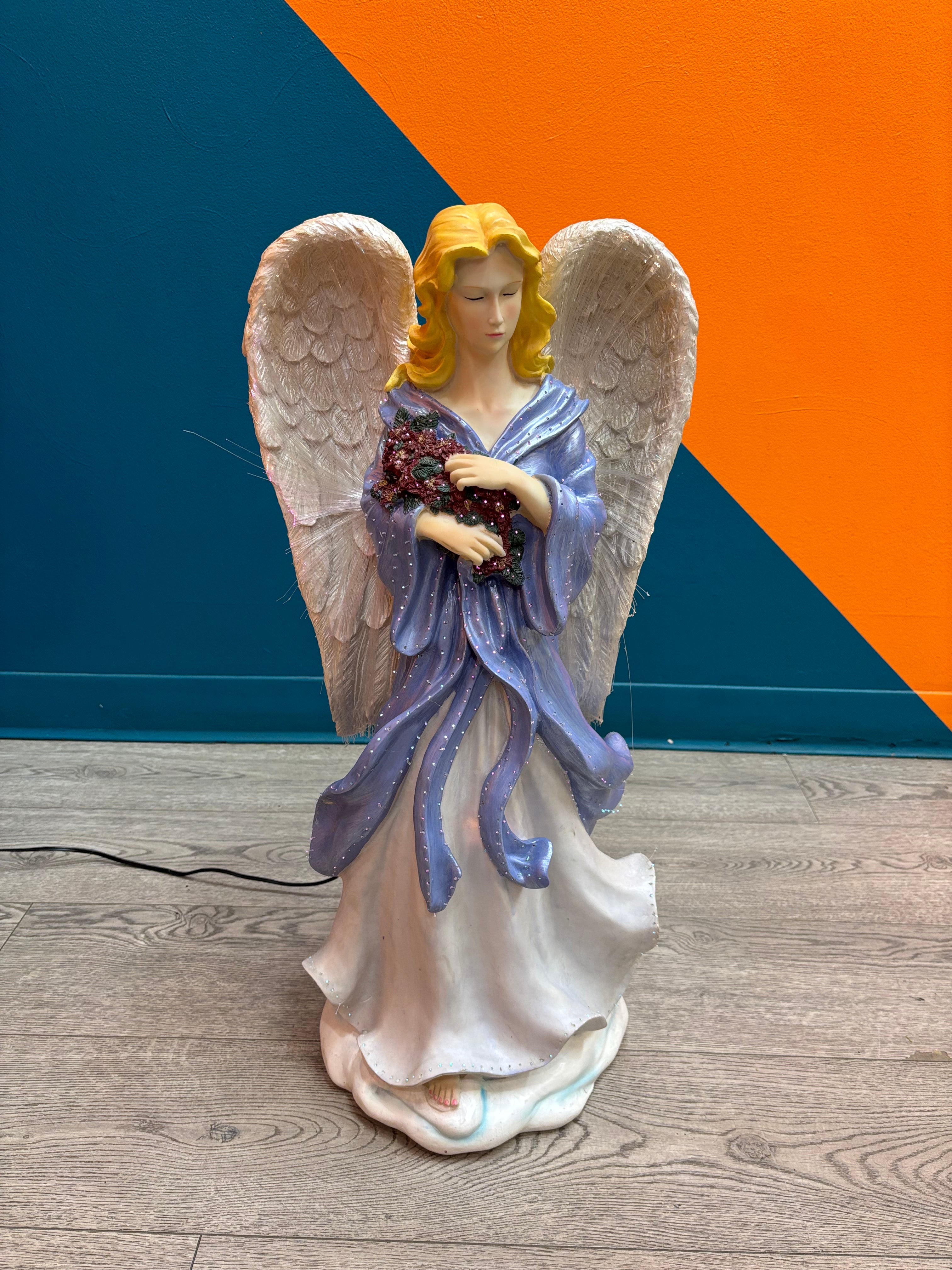 Fiber Optic Color Changing Angel Figurine