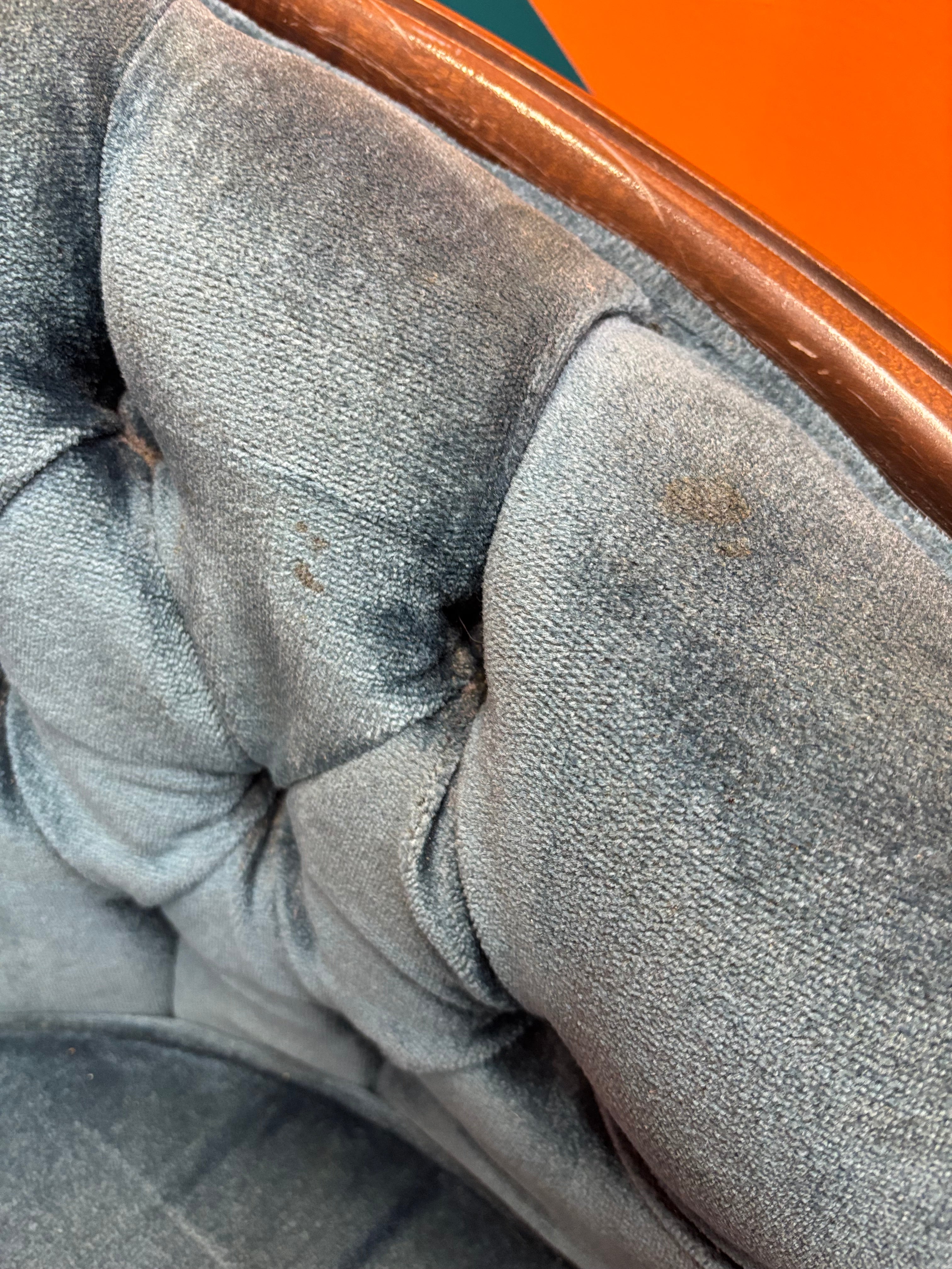 Royal Blue Velvet Armchair