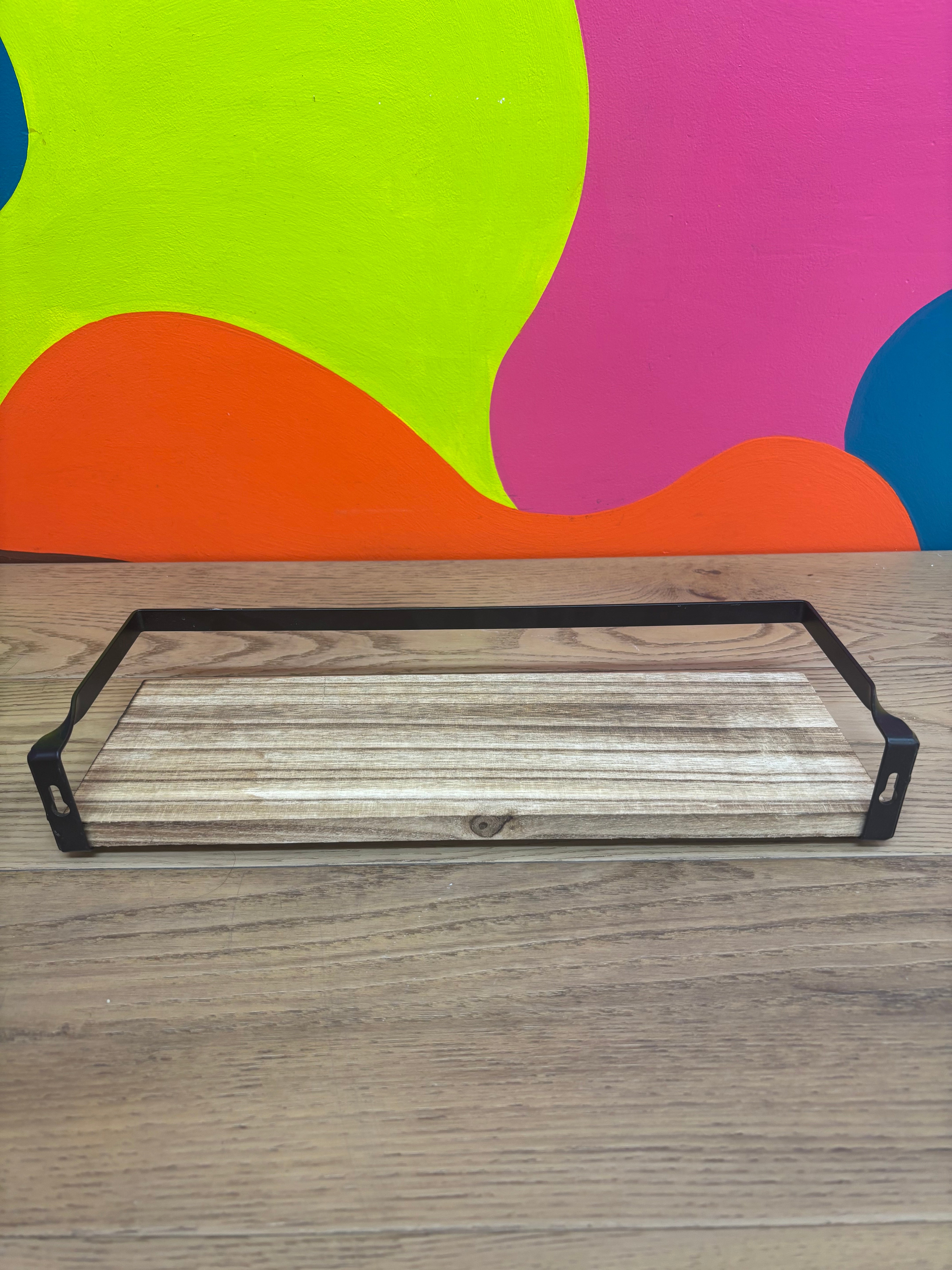 Wood and Metal Wall Shelf #2