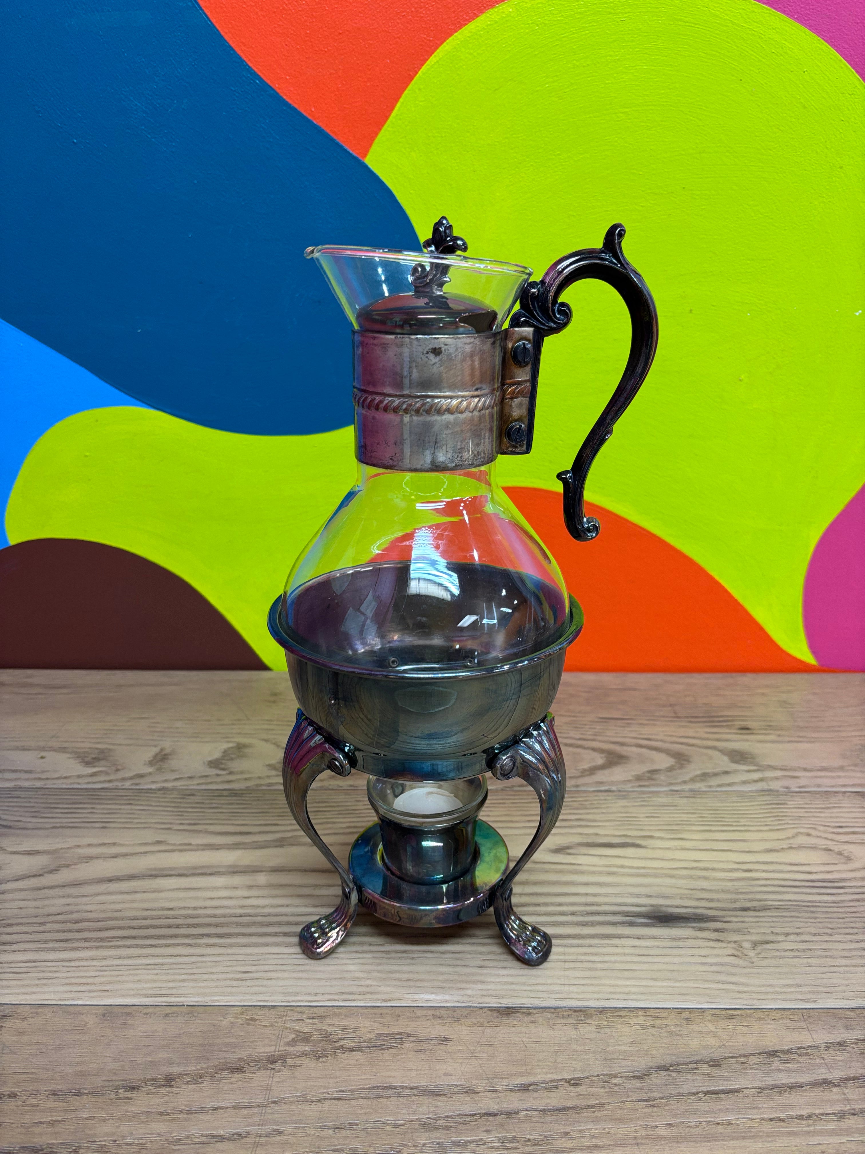 Glass Carafe with Warming Stand