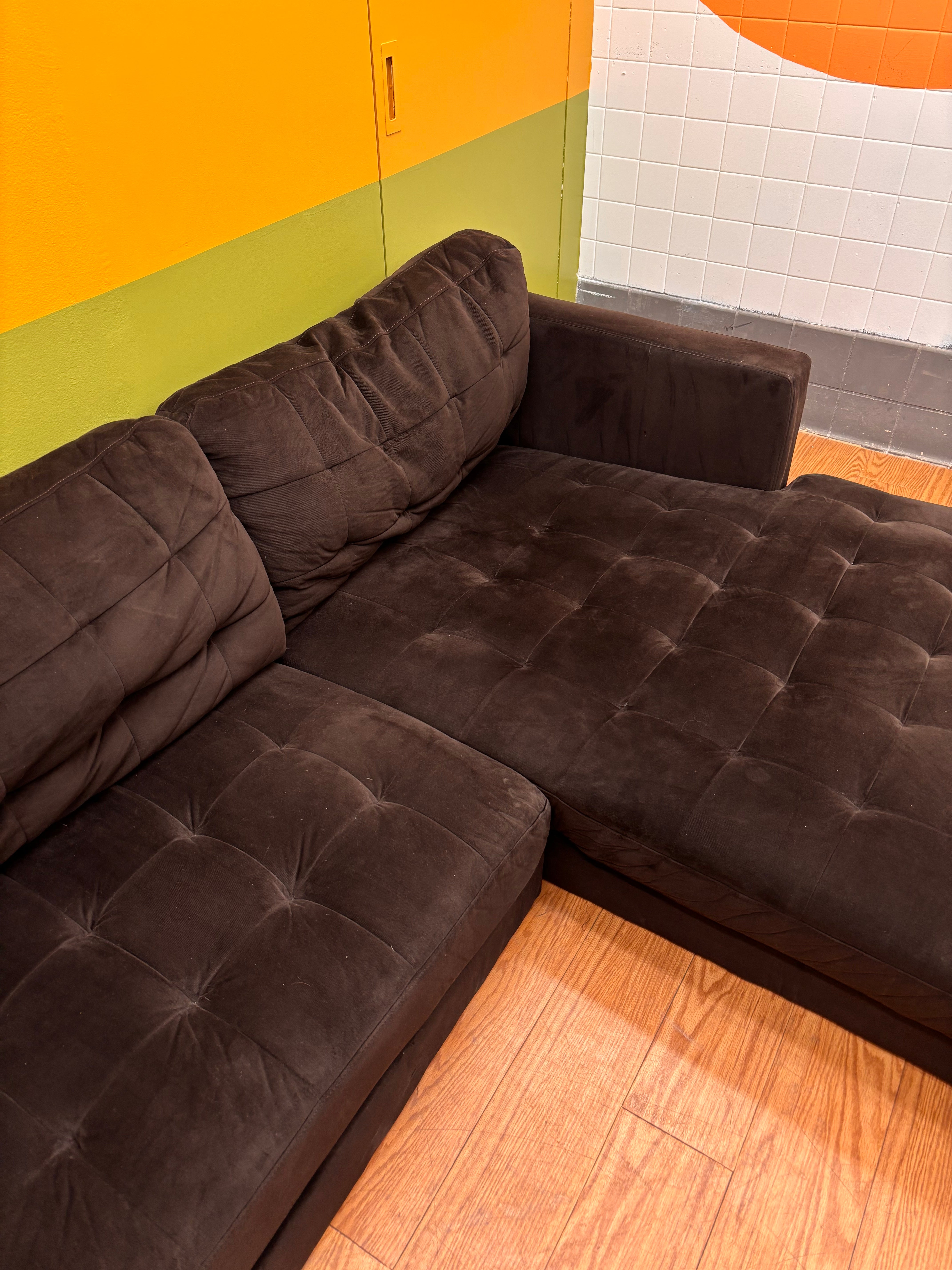Black Fabric Sectional