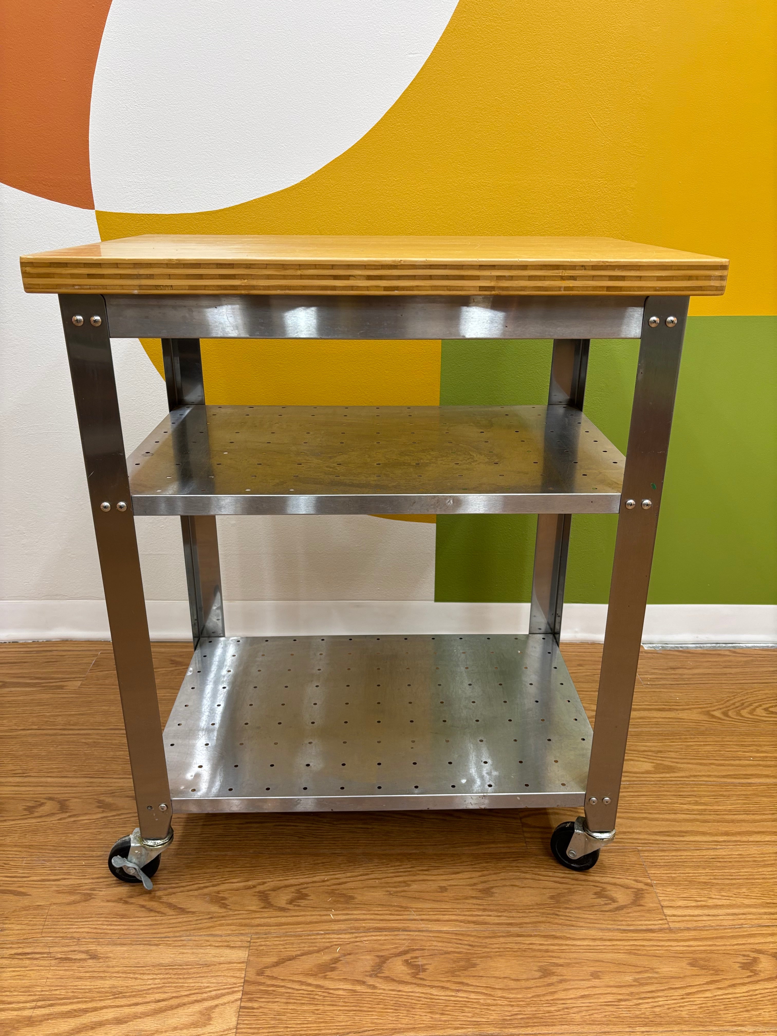 Stainless Steel Rolling Kitchen Cart