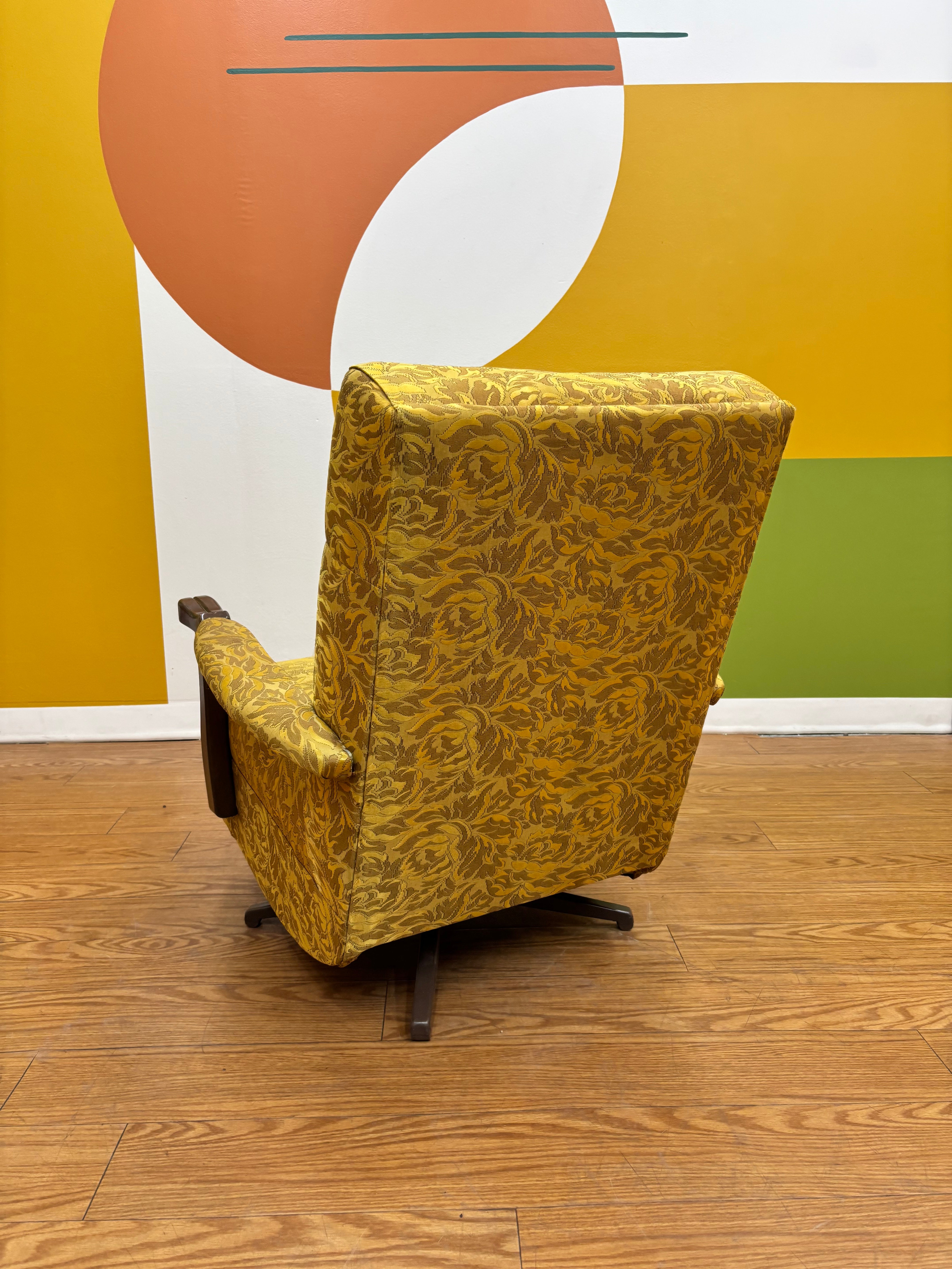 Yellow Swivel Rocking Chair