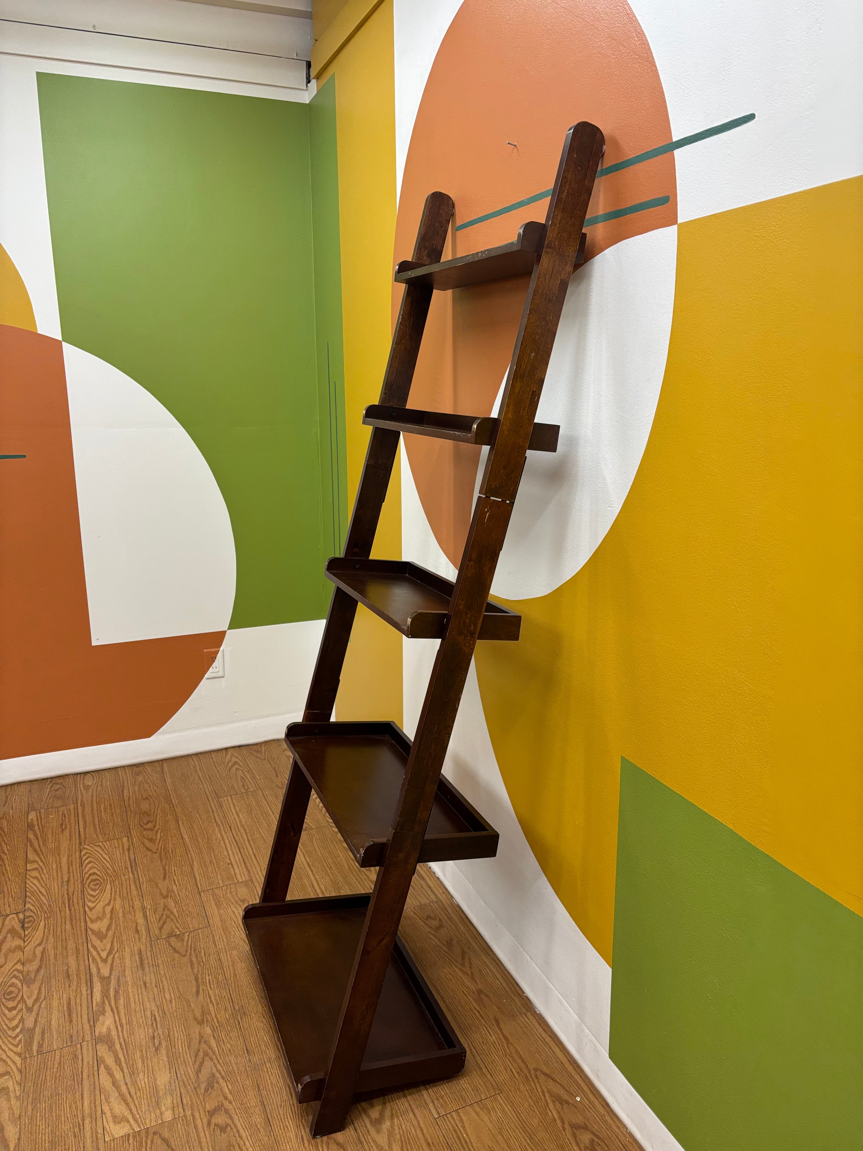 Wood Leaning Ladder Shelf (2 available)