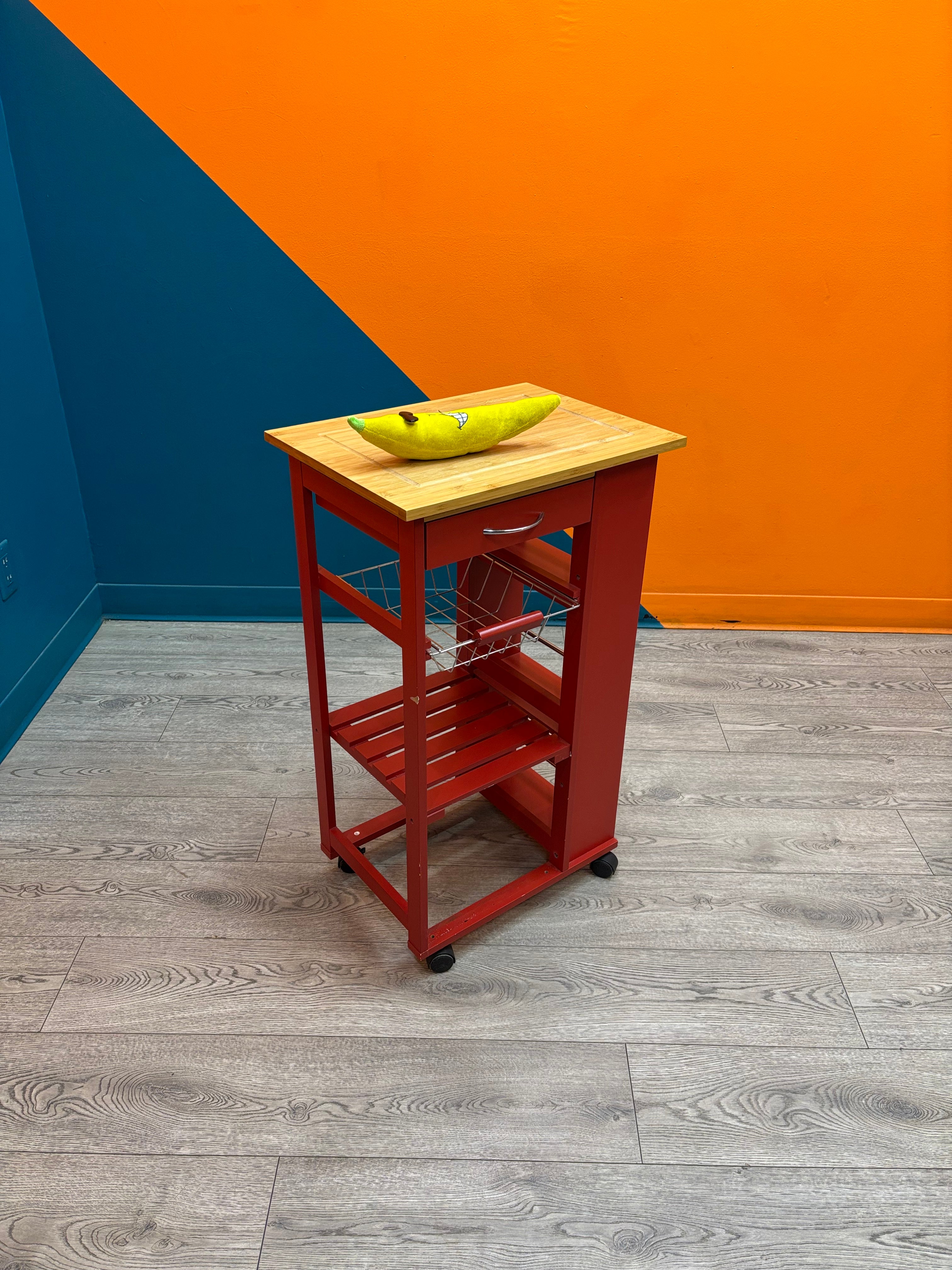 Small Wood Kitchen Cart