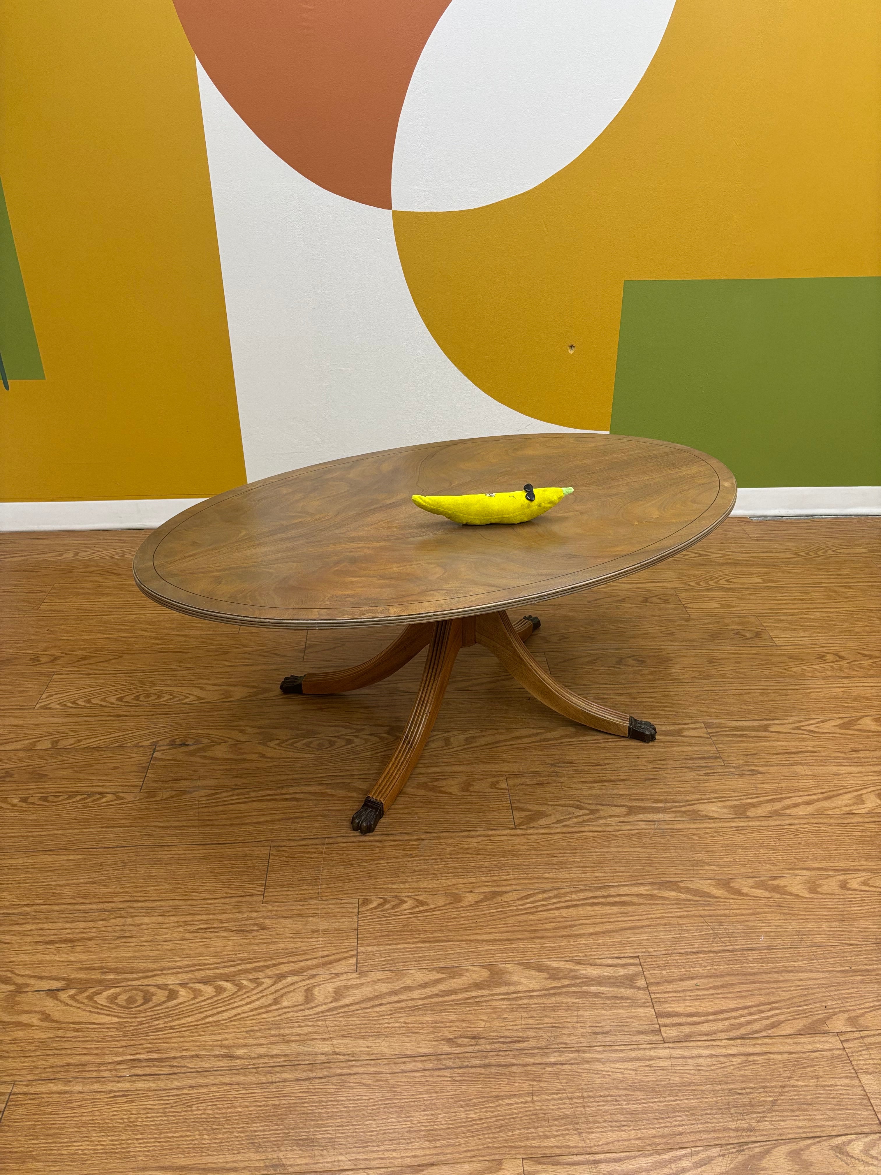 Wood Oval Coffee Table