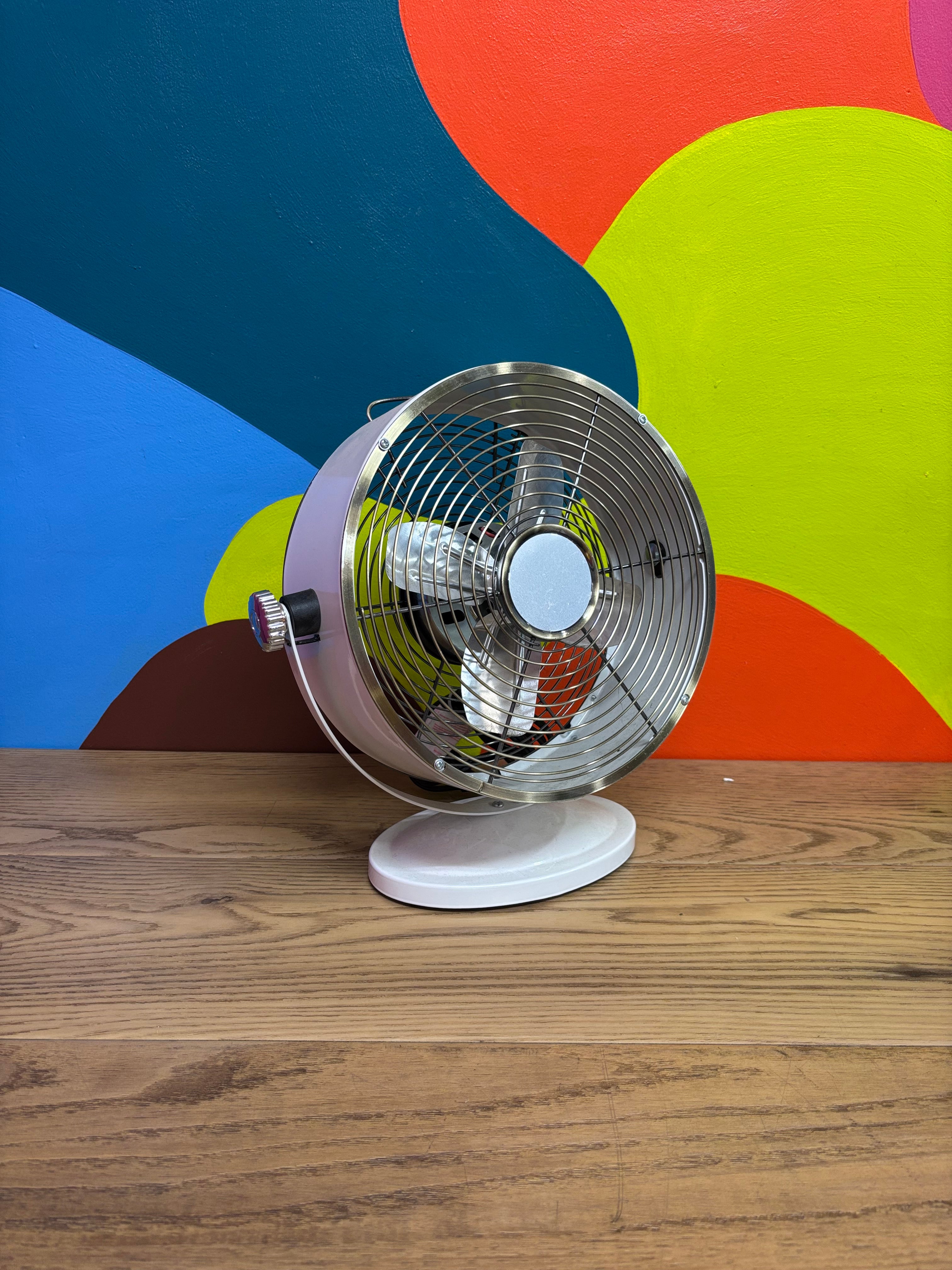 White Electric Table Fan